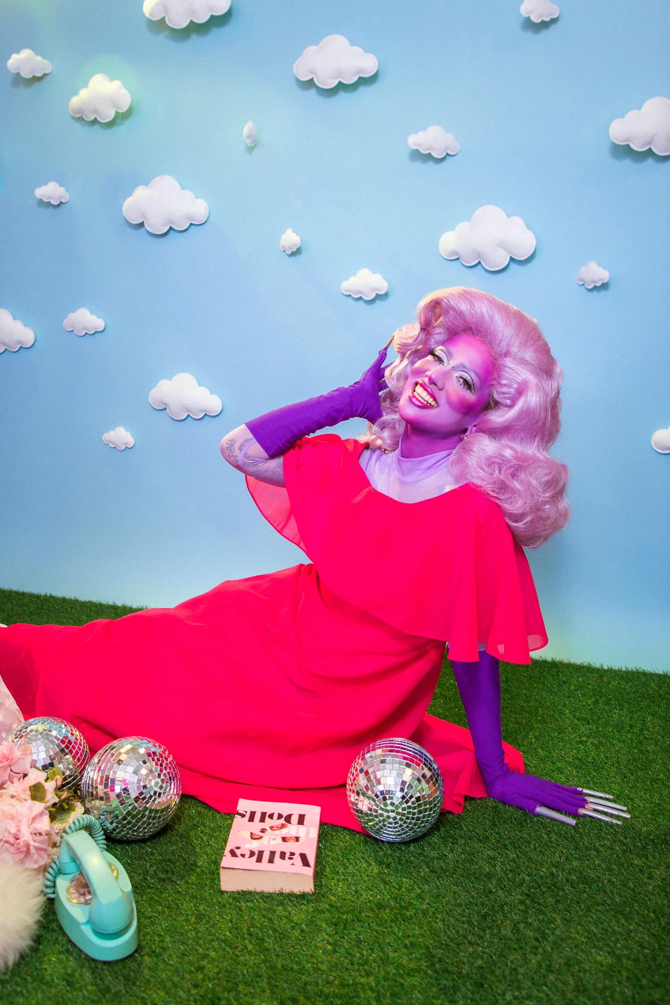 1970's Fabulous Fuschia Pink Maxi Dress