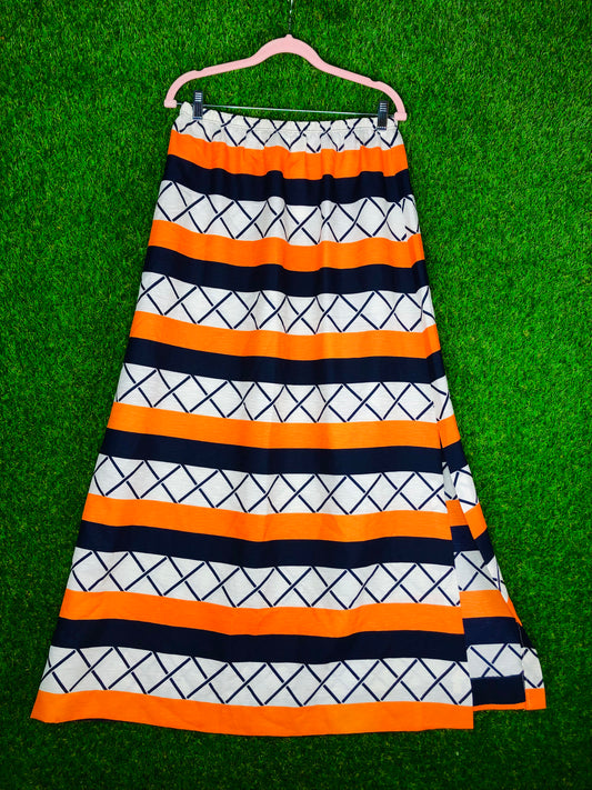 1970's Lightweight Geometric Maxi Skirt