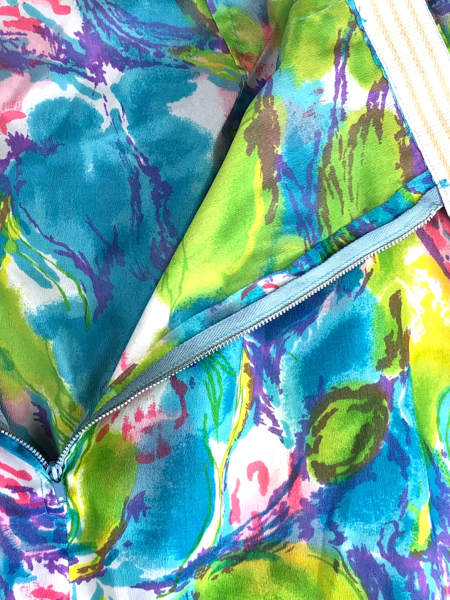 1970's Floral Maxi Skirt With Matching Belt