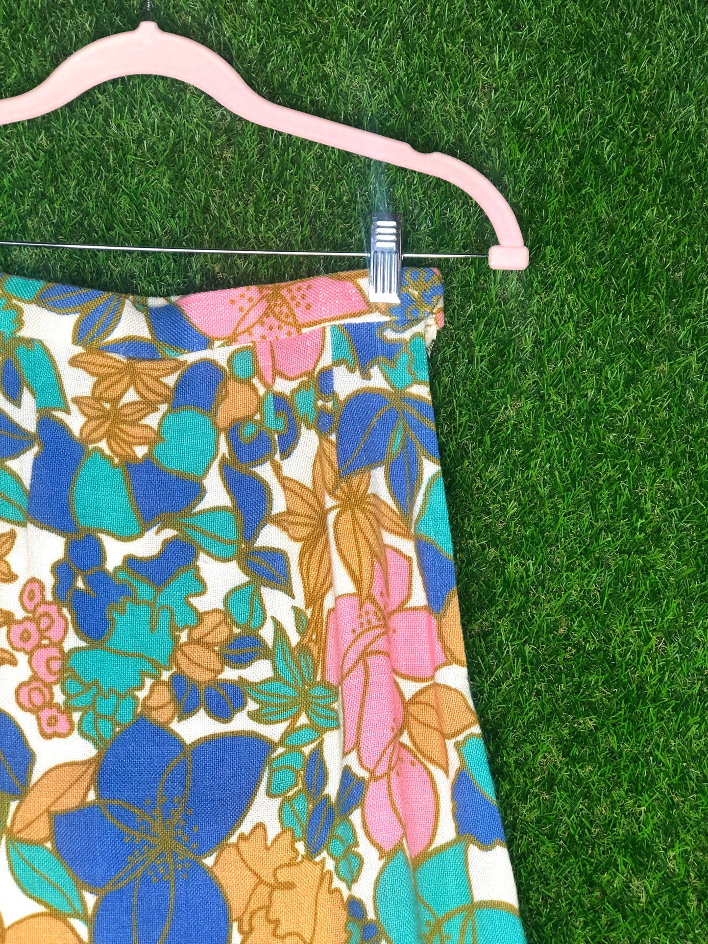 1950's Floral Pastel Pencil Skirt