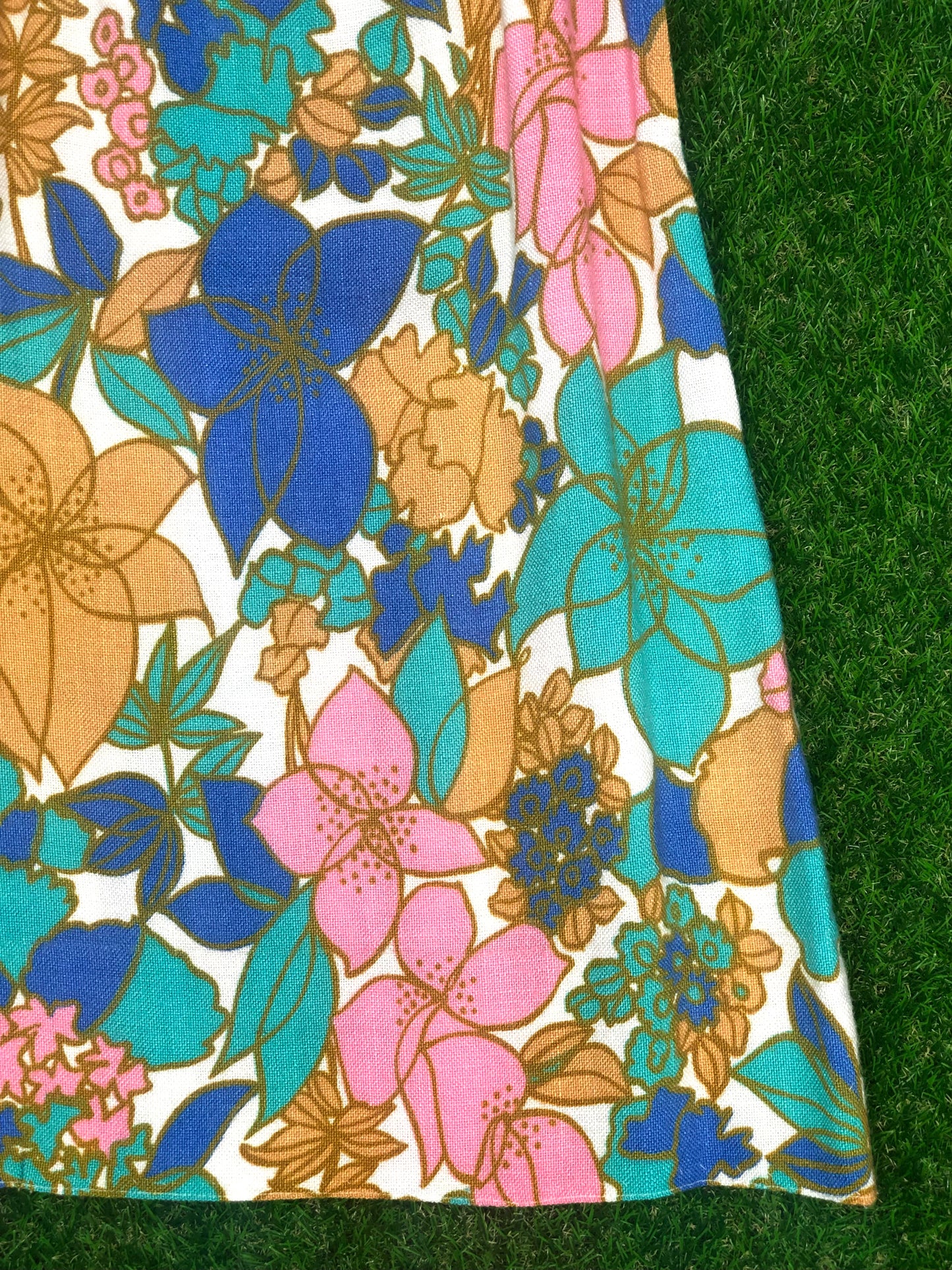 1950's Floral Pastel Pencil Skirt