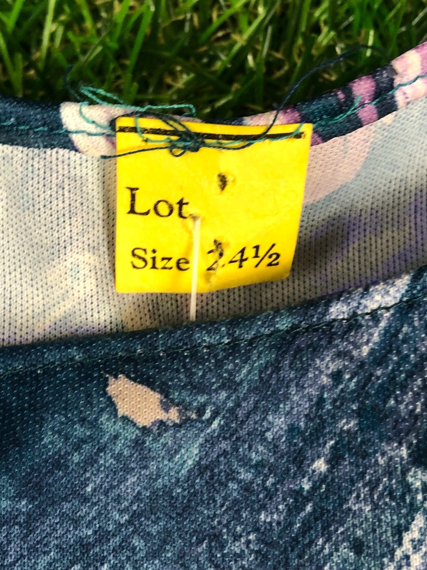 1980's Tropical Aqua Print Volup Drop-Waist Dress