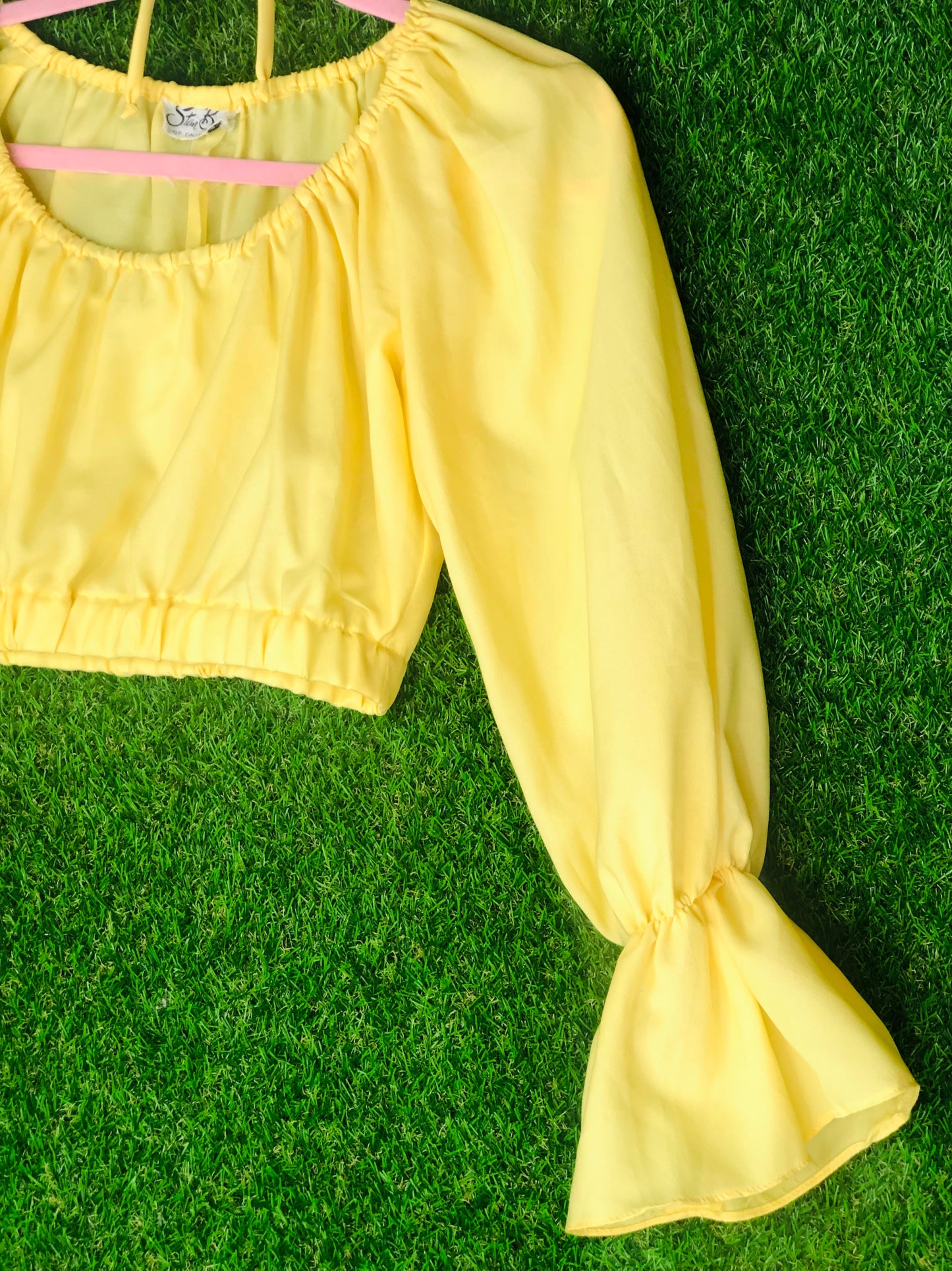1970's Sunshine Buttercup Cutie Crop Top