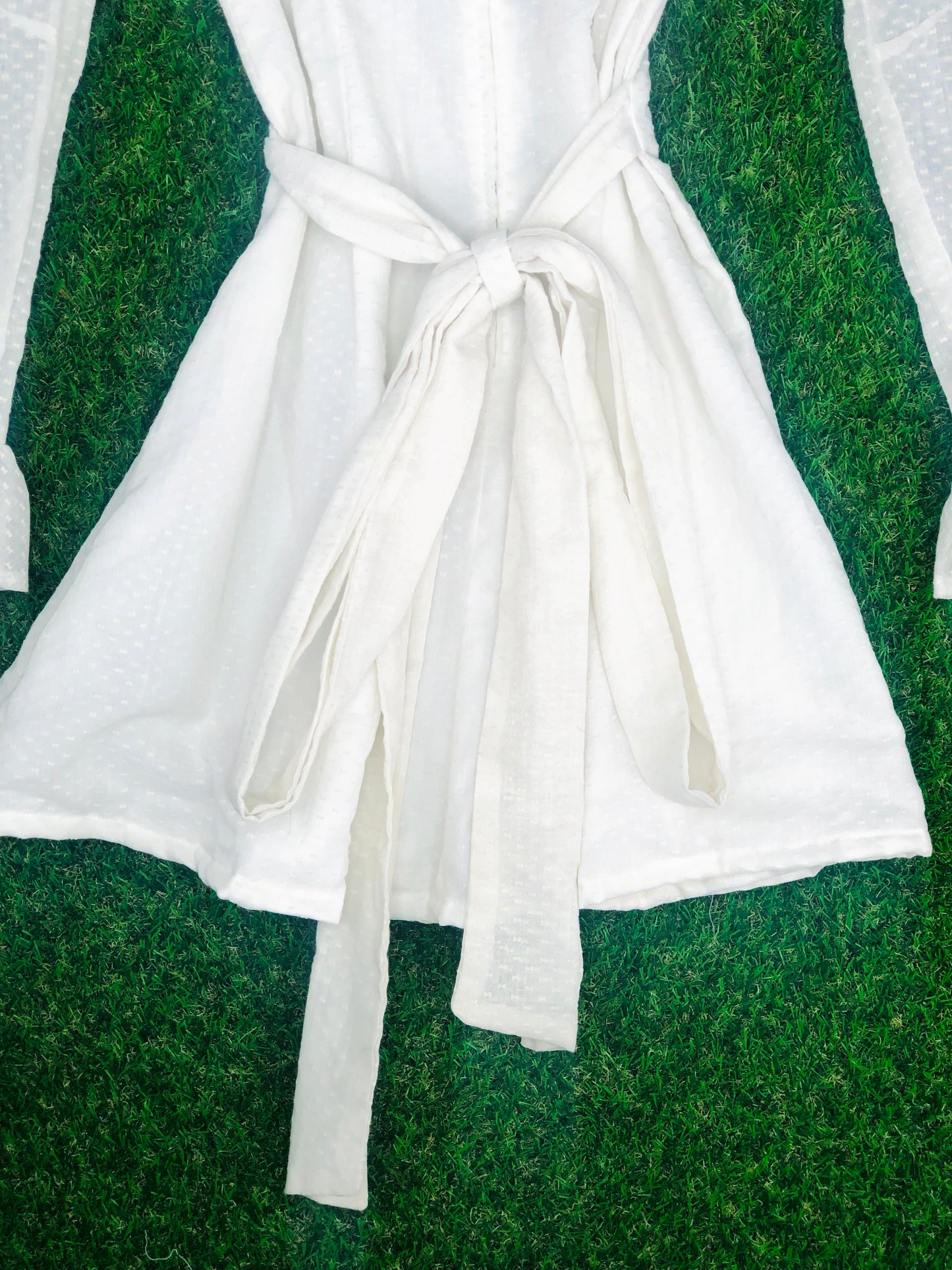 1970's White Ruffle Babydoll Mini Dress