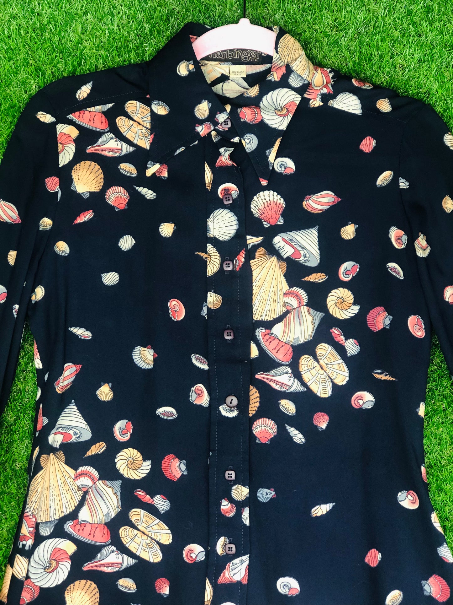 1970's Two-Piece 'She Sells Seashells' Top and Skirt Set