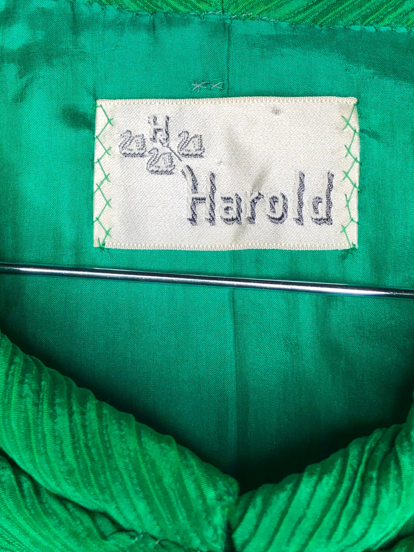 1960's Stylish Green Skirt and Jacket Suit With Ornamental Buttons