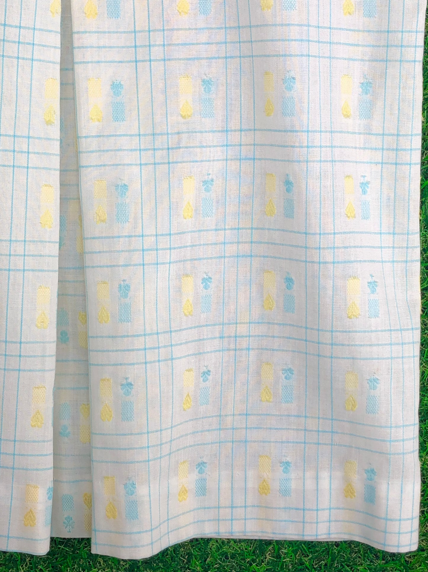 1960's Volup Drop-Waist Cotton Dress With Pockets