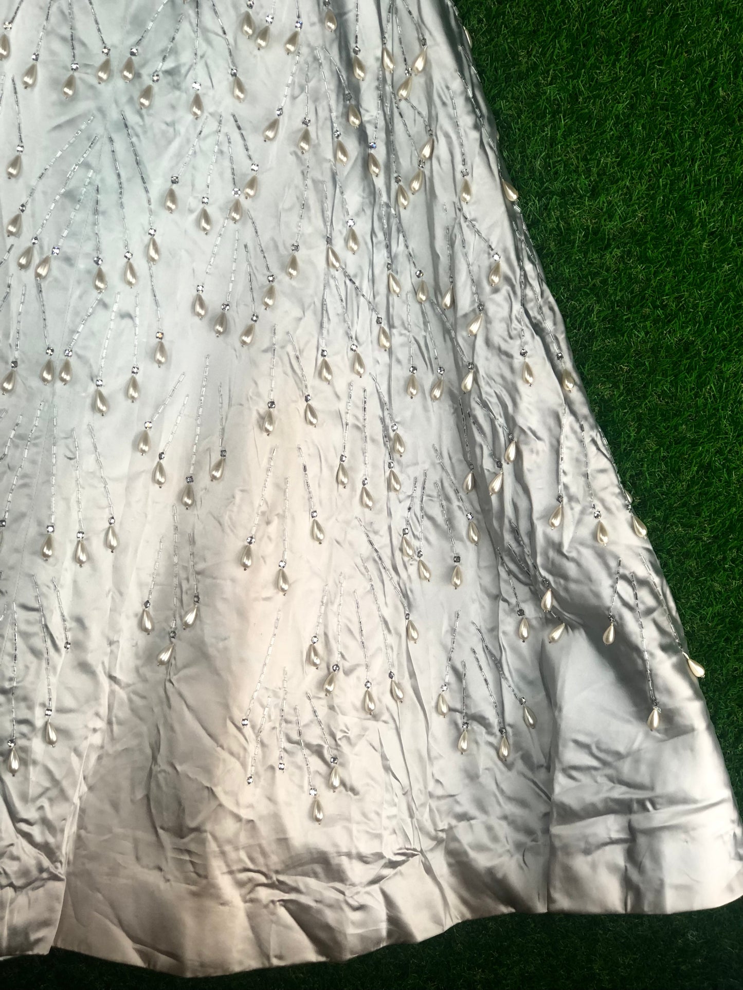 1950's Glamorous ' Wounded Bird' Formal Beaded Dress