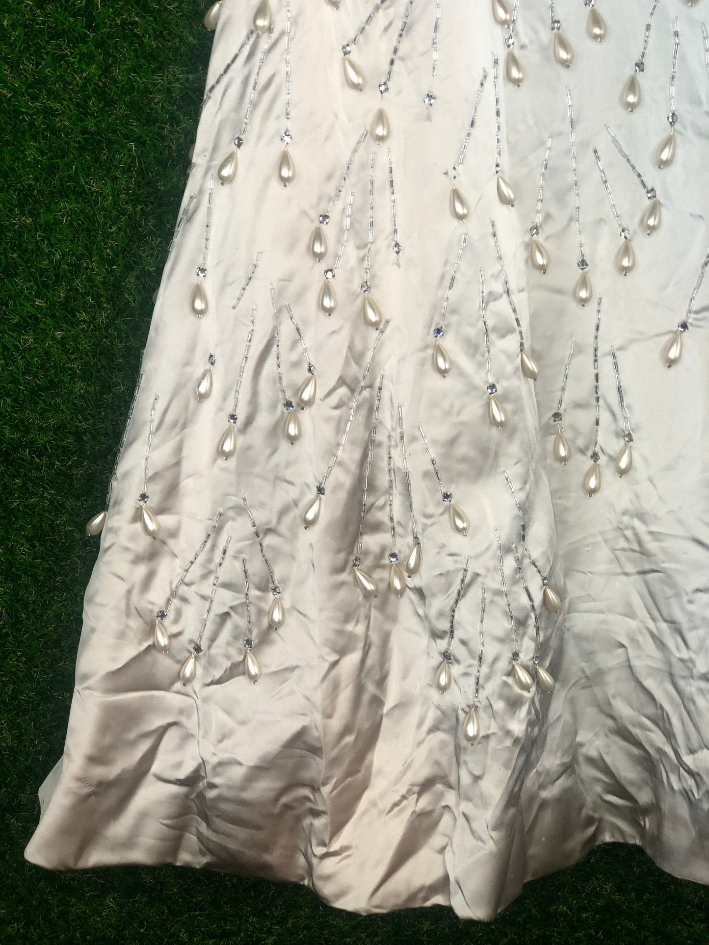 1950's Glamorous ' Wounded Bird' Formal Beaded Dress