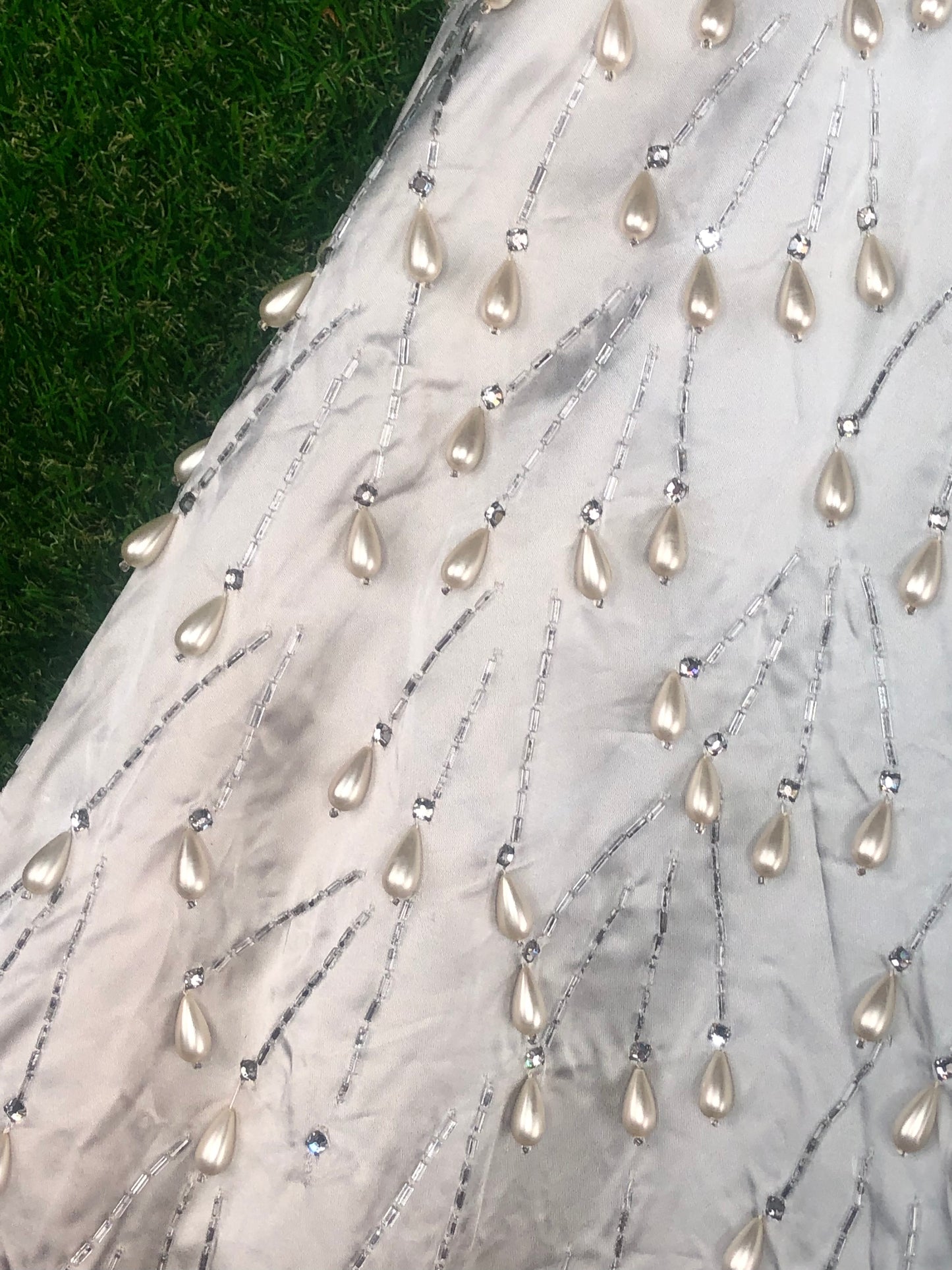 1950's Glamorous ' Wounded Bird' Formal Beaded Dress