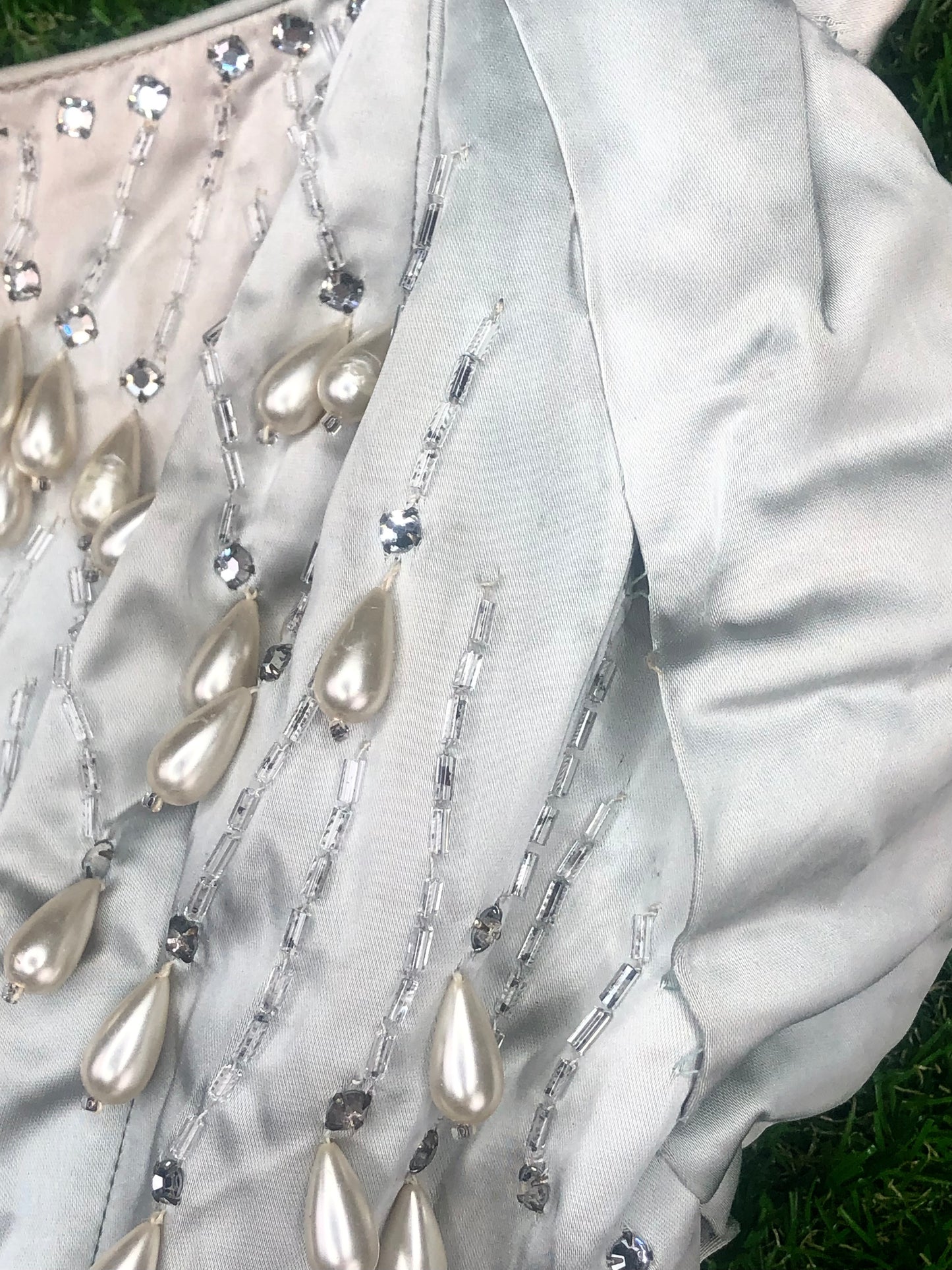 1950's Glamorous ' Wounded Bird' Formal Beaded Dress