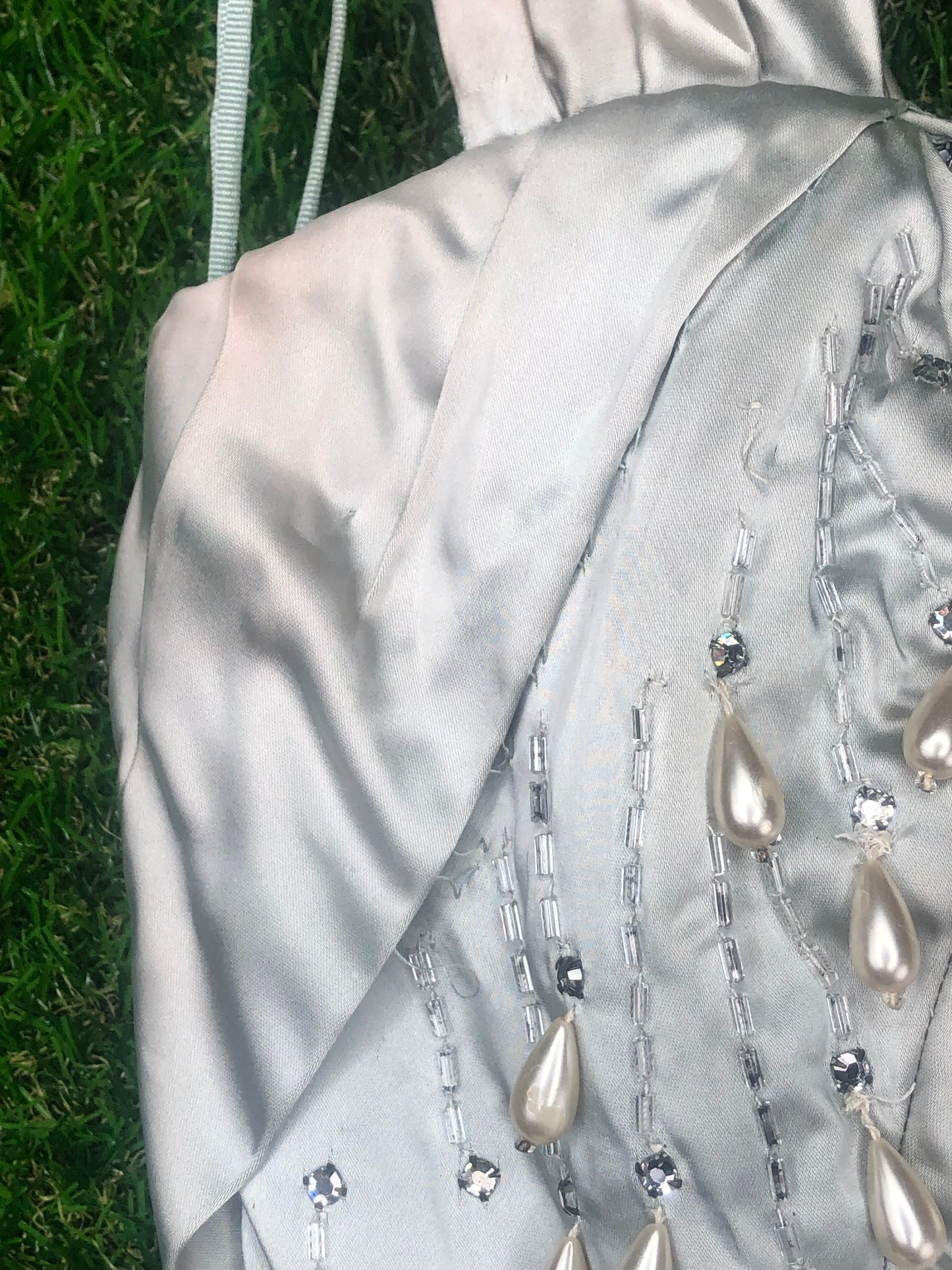 1950's Glamorous ' Wounded Bird' Formal Beaded Dress