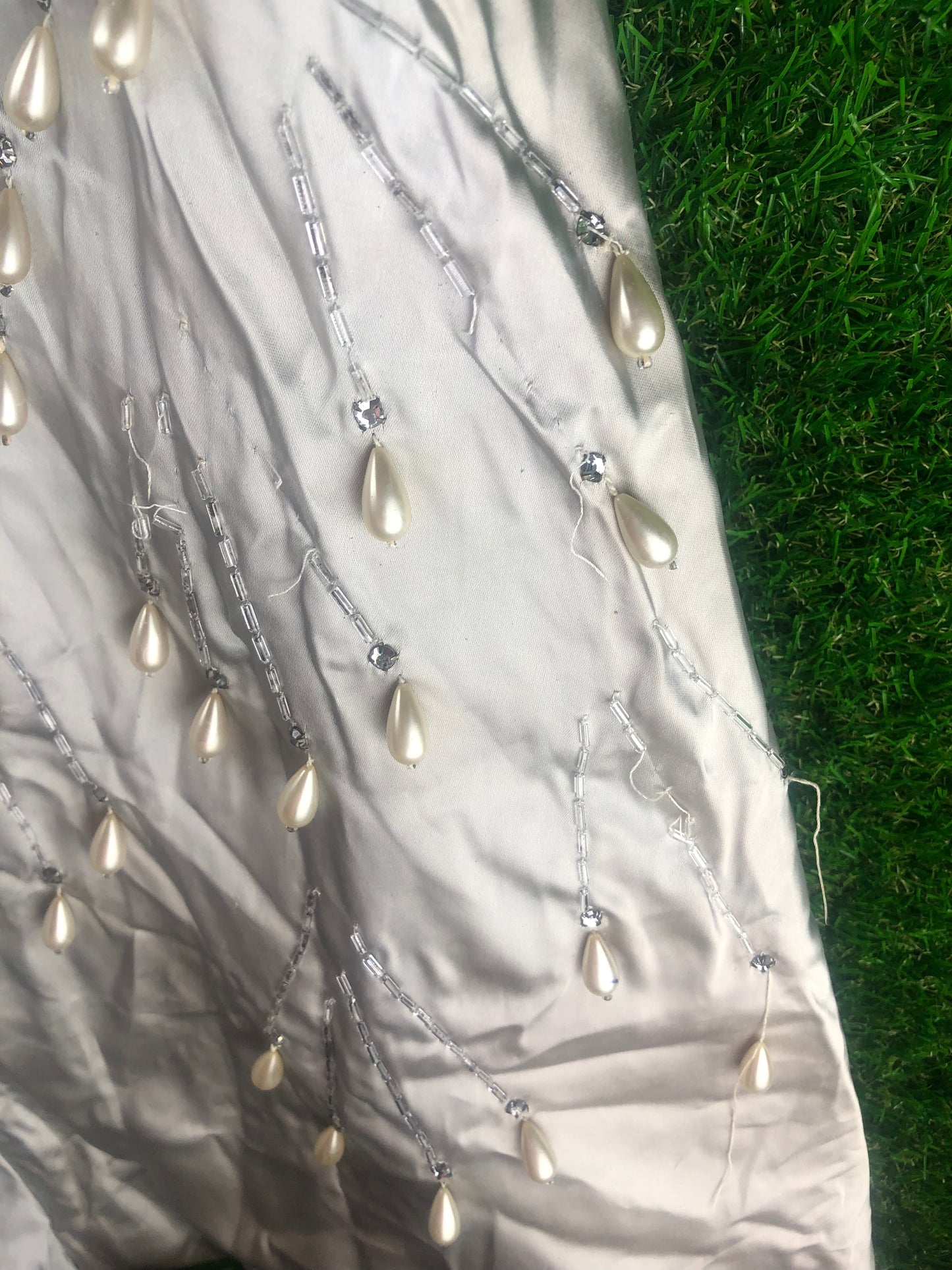 1950's Glamorous ' Wounded Bird' Formal Beaded Dress