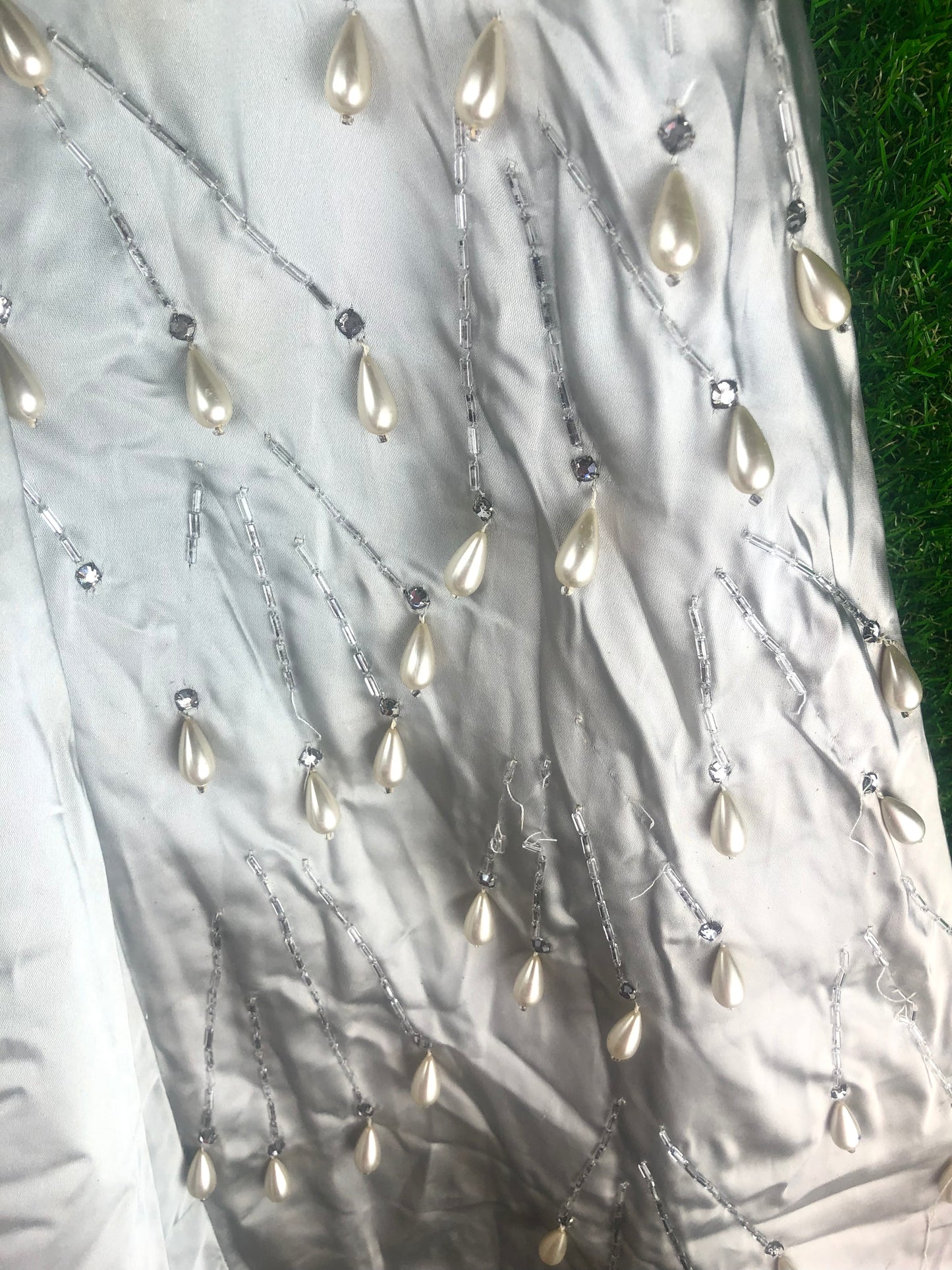1950's Glamorous ' Wounded Bird' Formal Beaded Dress