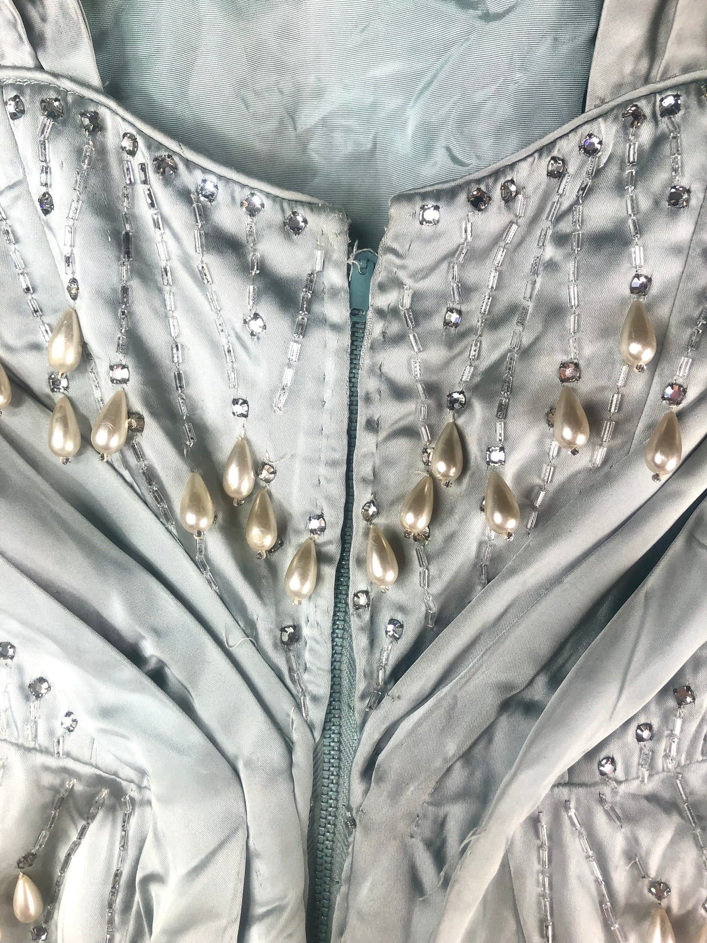 1950's Glamorous ' Wounded Bird' Formal Beaded Dress