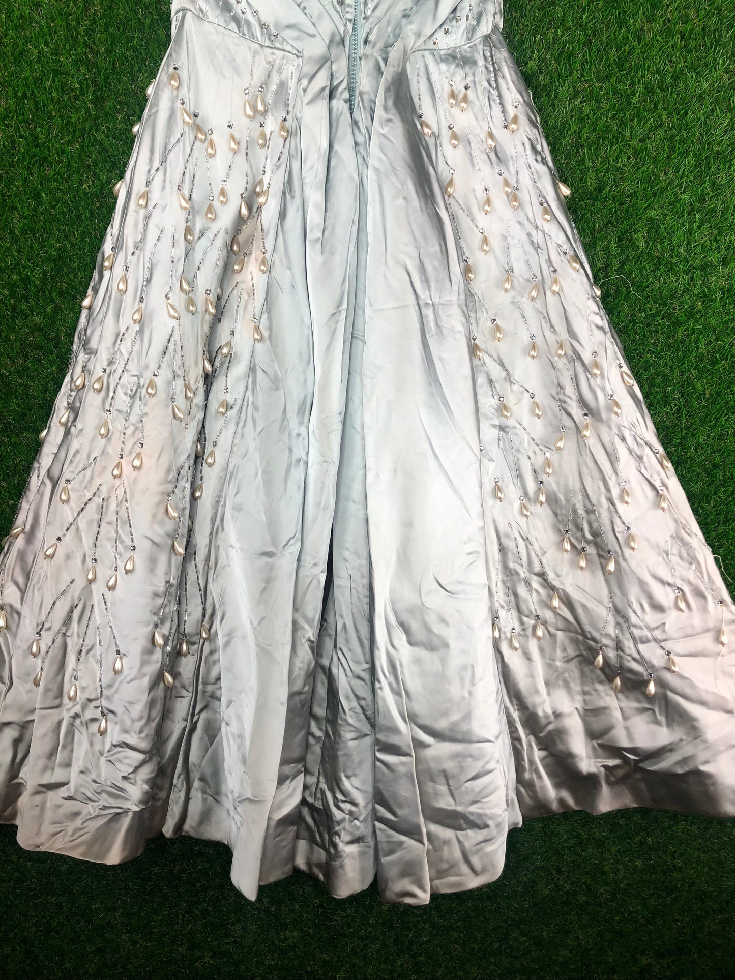 1950's Glamorous ' Wounded Bird' Formal Beaded Dress