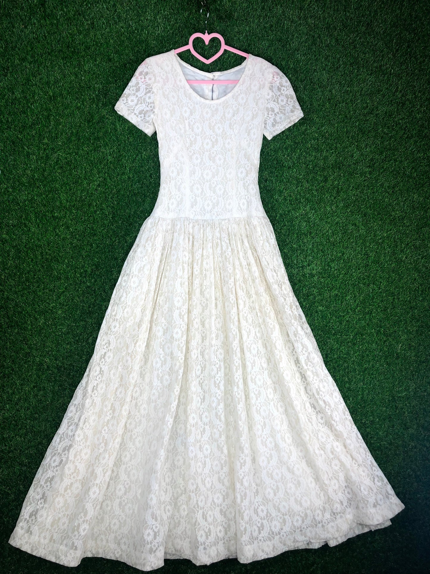 1950's Long Lacy 'CottageCore' Gown
