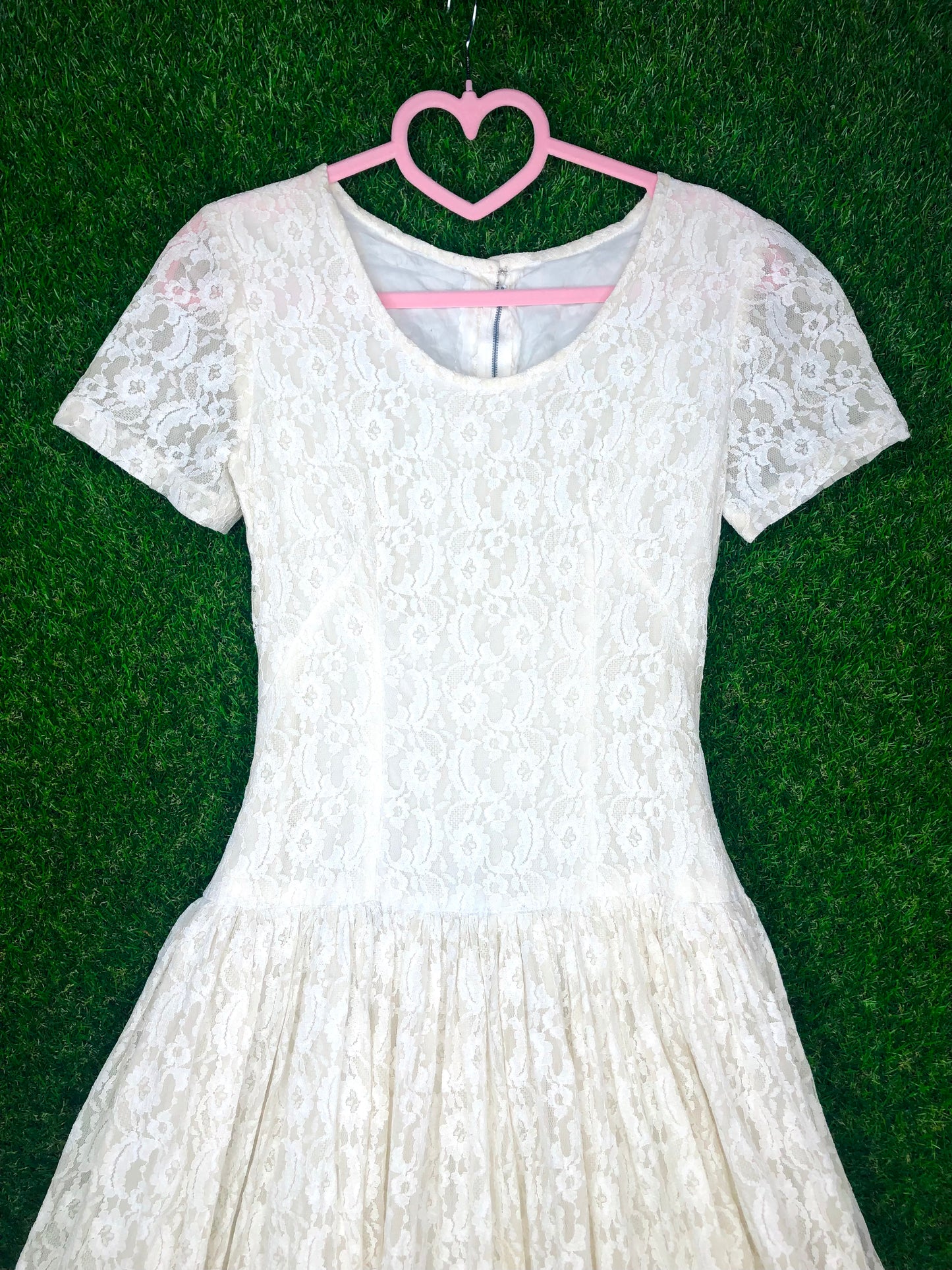 1950's Long Lacy 'CottageCore' Gown