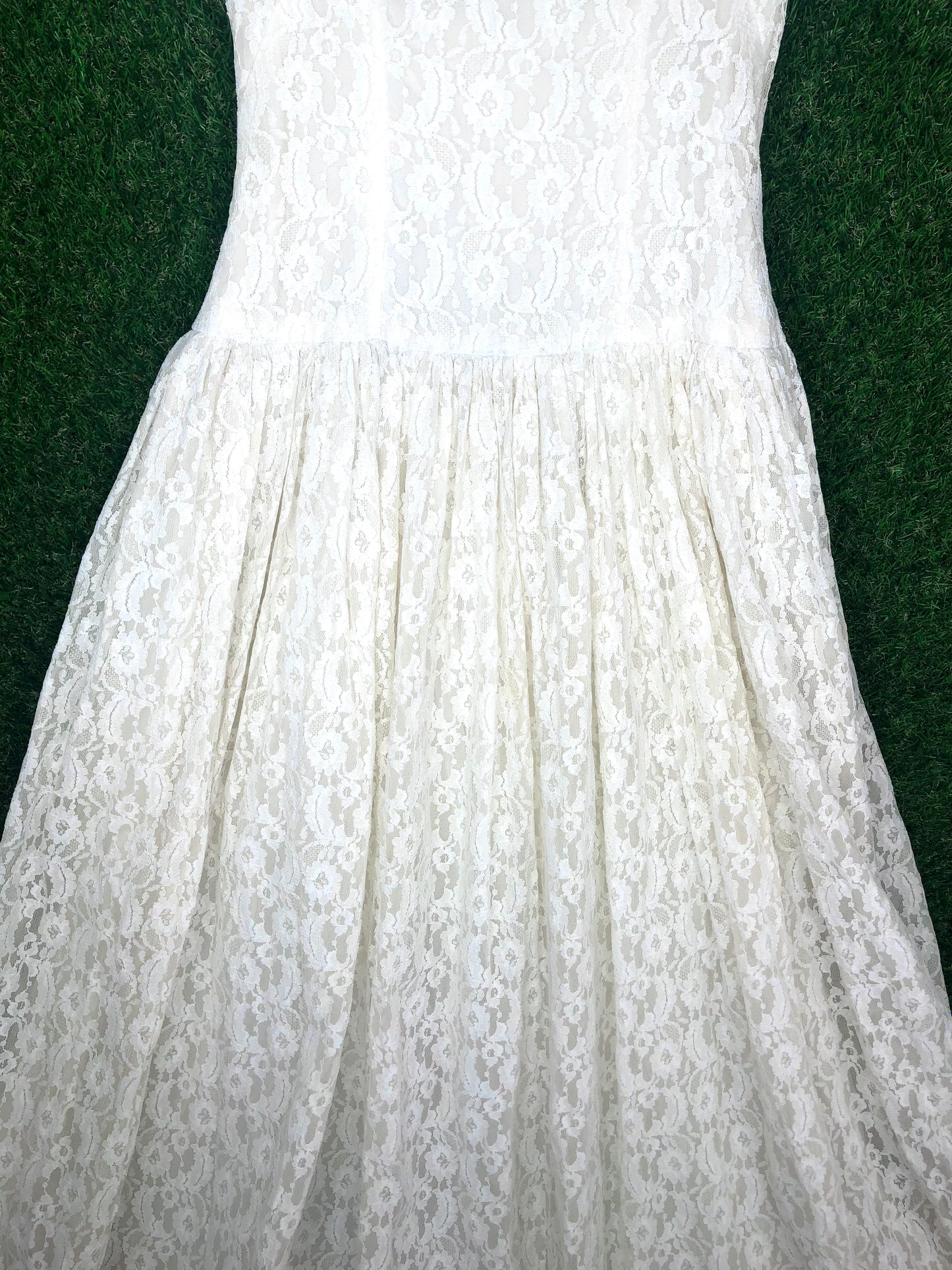 1950's Long Lacy 'CottageCore' Gown