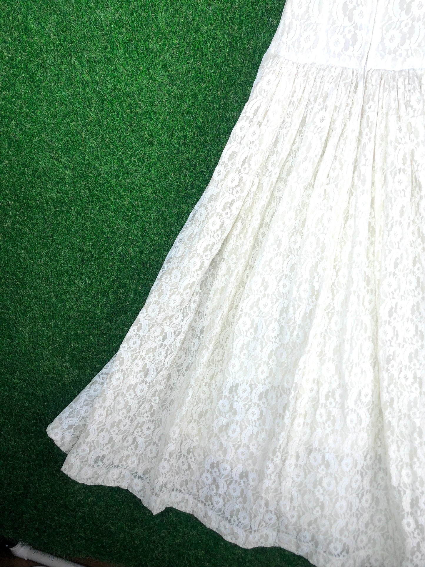 1950's Long Lacy 'CottageCore' Gown