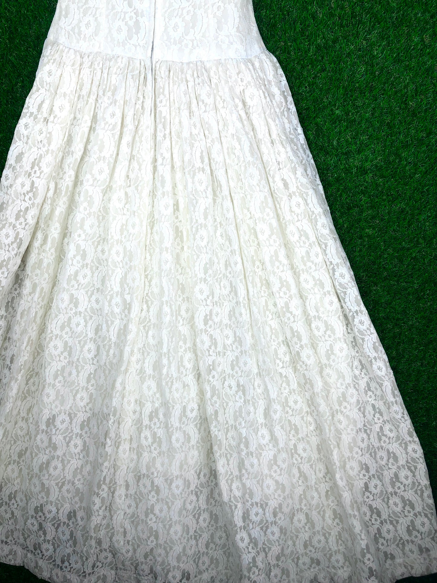 1950's Long Lacy 'CottageCore' Gown