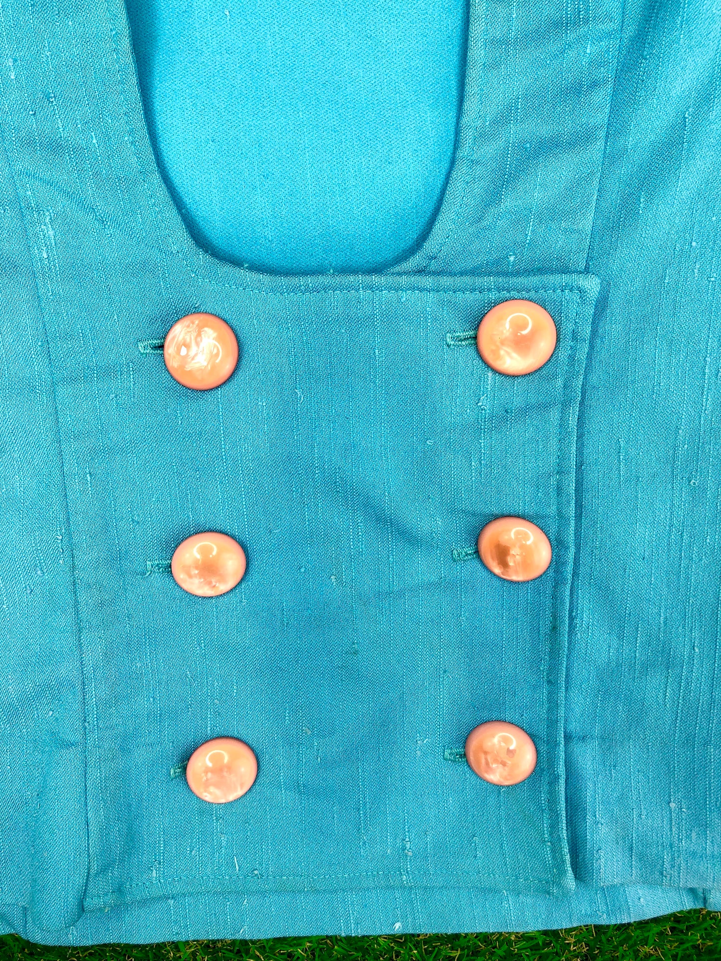 1970's Western Sky Blue Two-Piece Pant and Vest Set