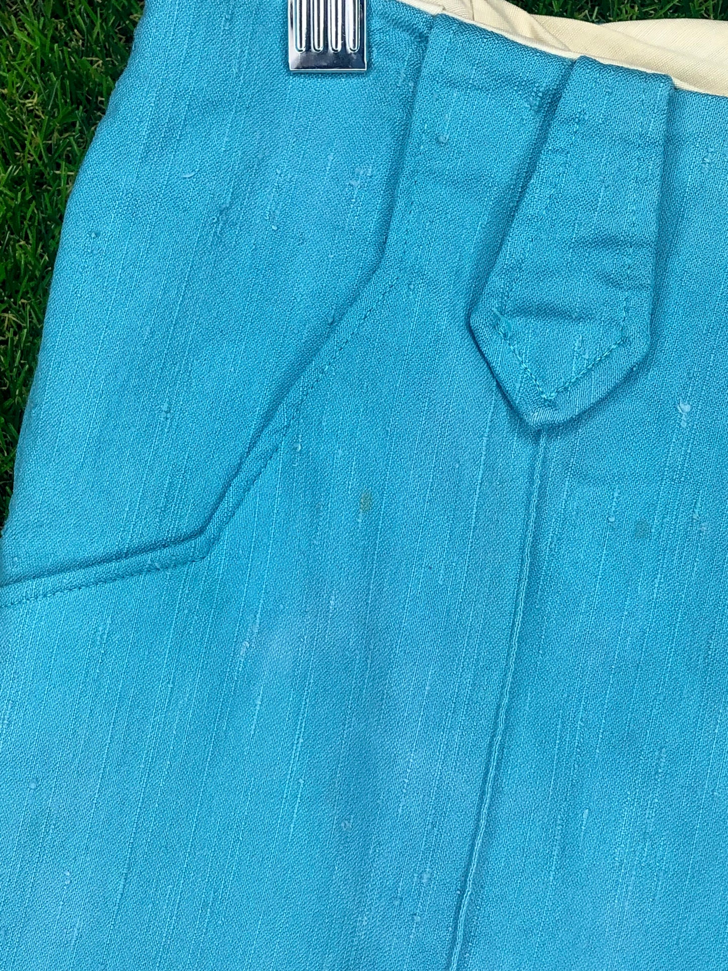 1970's Western Sky Blue Two-Piece Pant and Vest Set