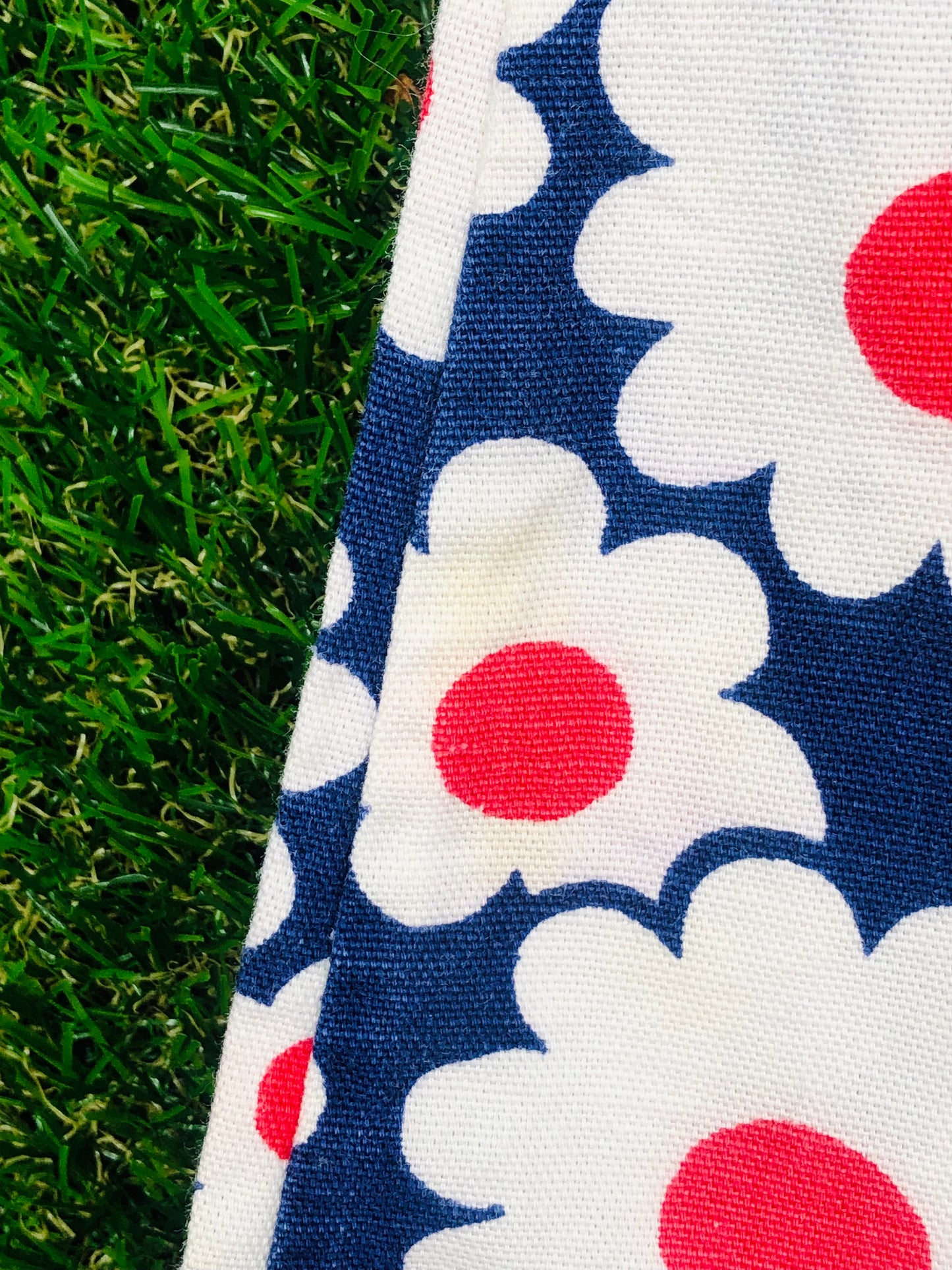 1960's Red and Blue Flower Power Jumper