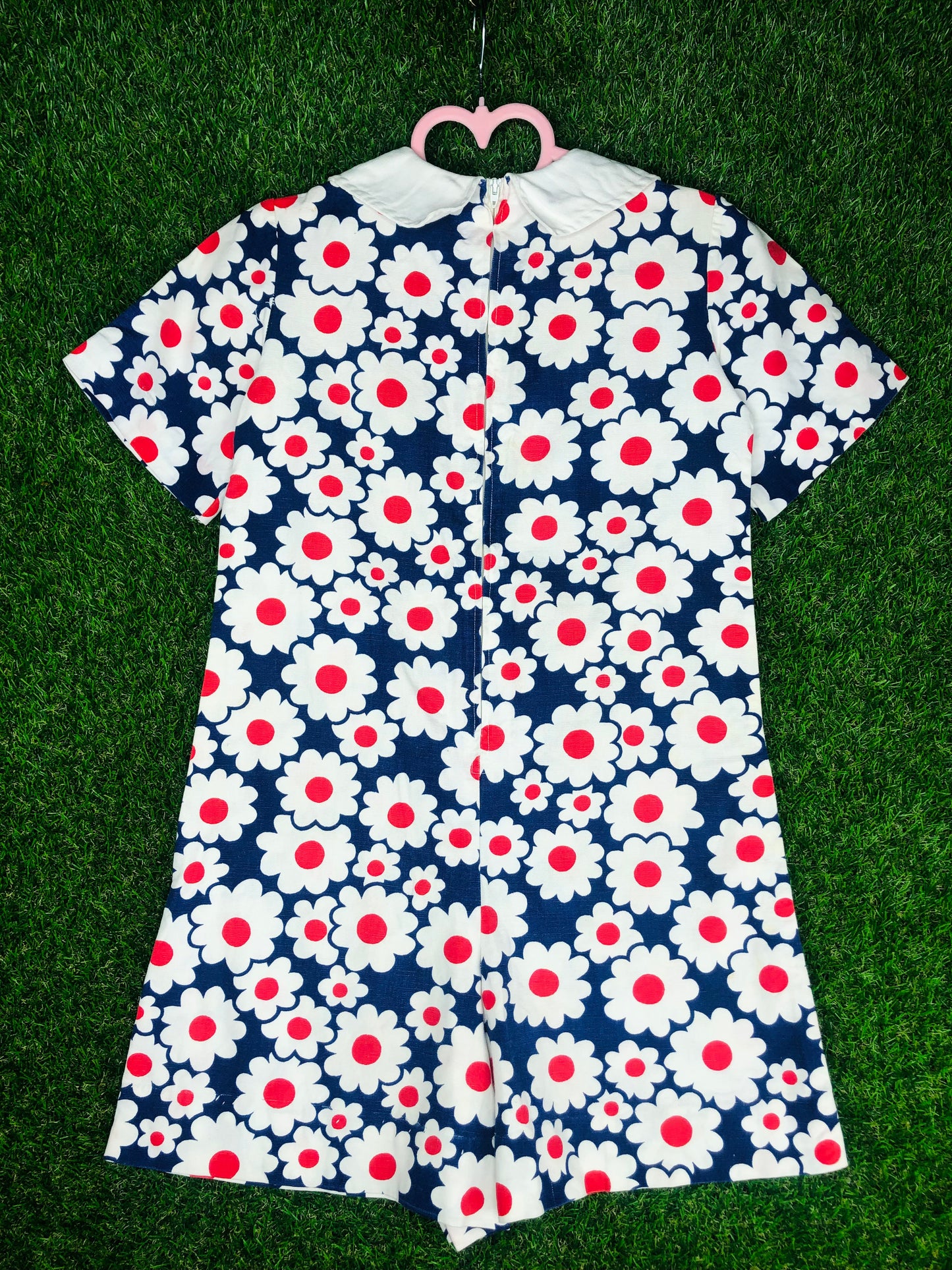1960's Red and Blue Flower Power Jumper