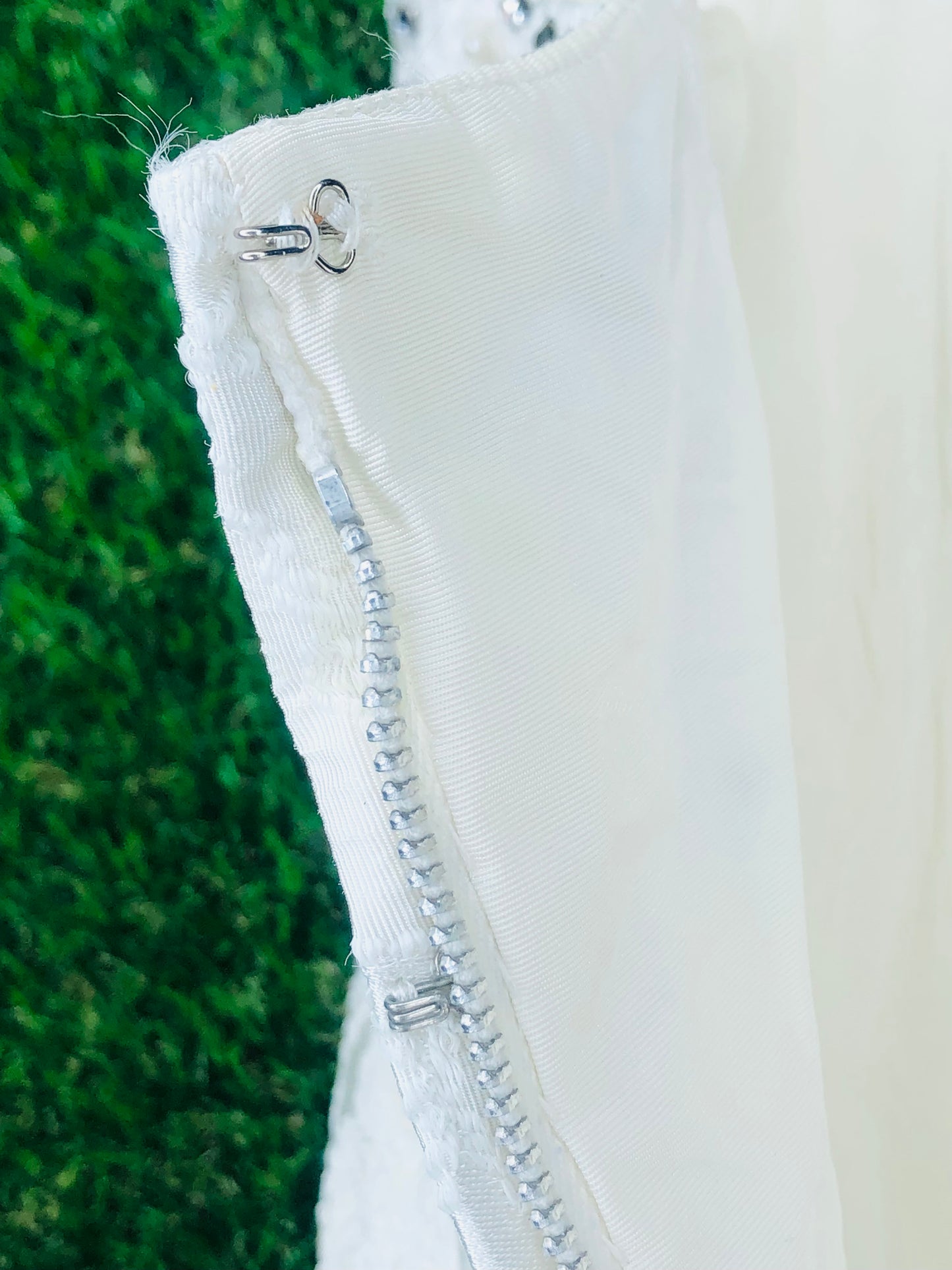 1950's Grace Kelly-Worthy White Rhinestone Wedding Day Party Dress