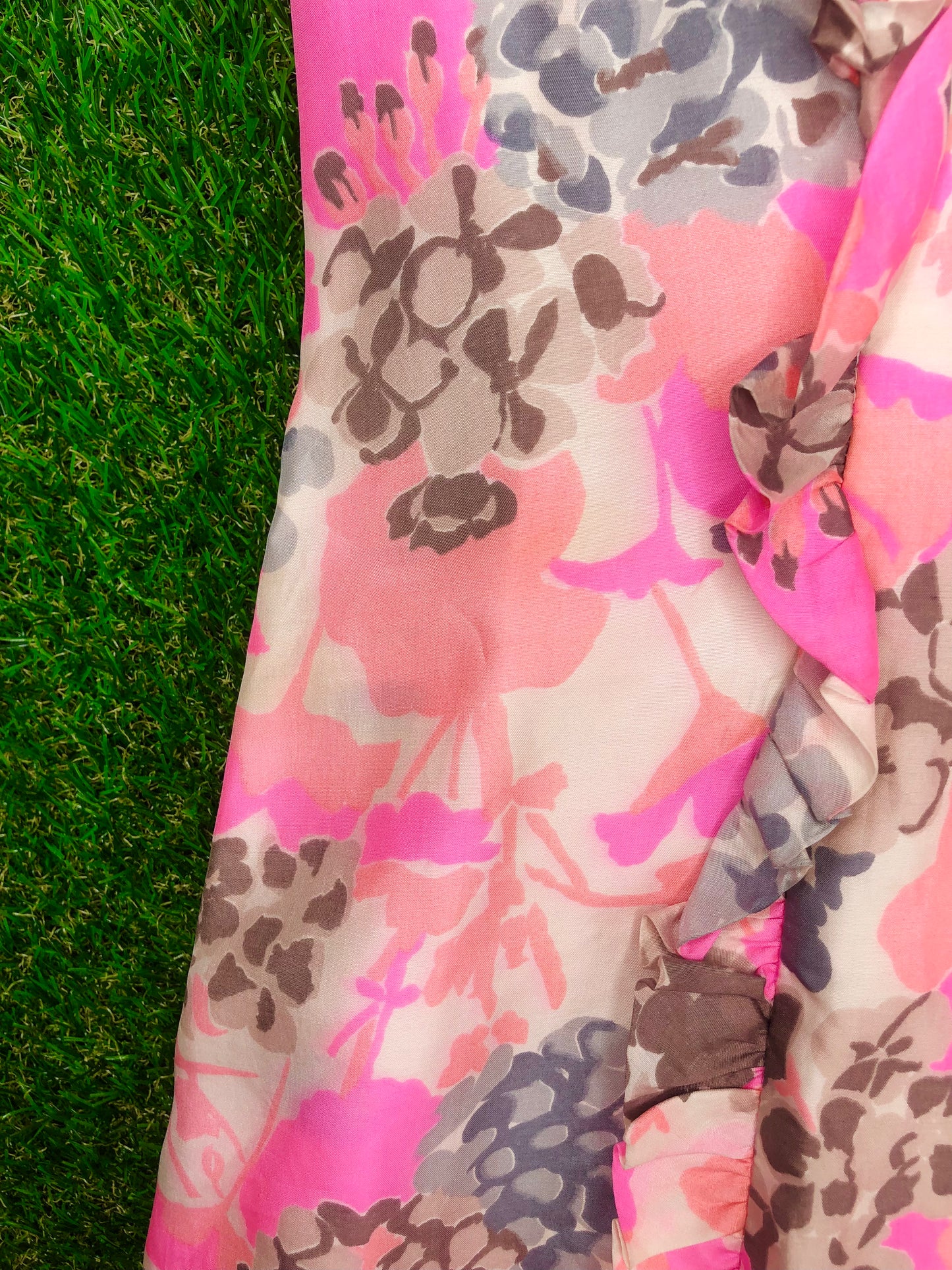 1960's Pink Dream Floral Cocktail Dress