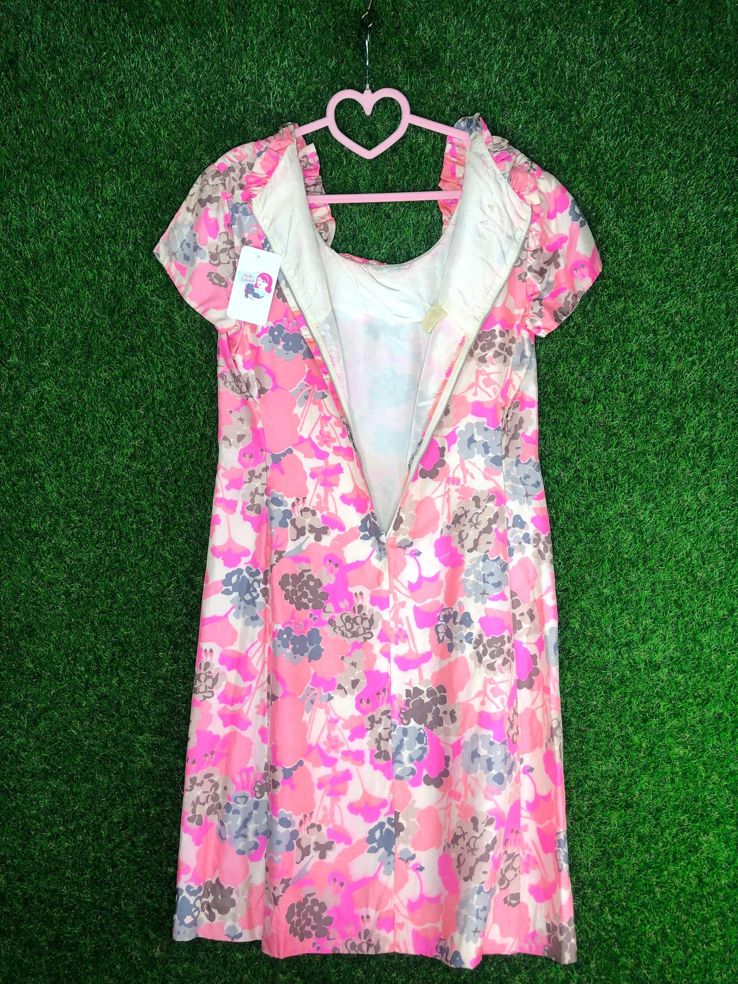 1960's Pink Dream Floral Cocktail Dress