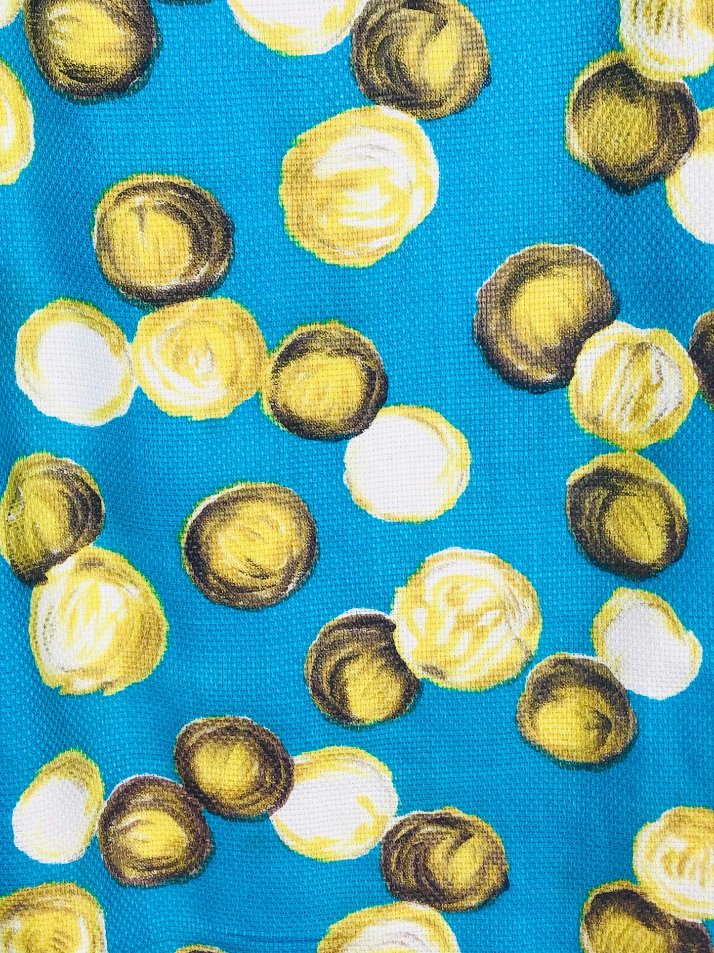 1950's 'Lettuce' 'Onion' Print Blue Wiggle Dress