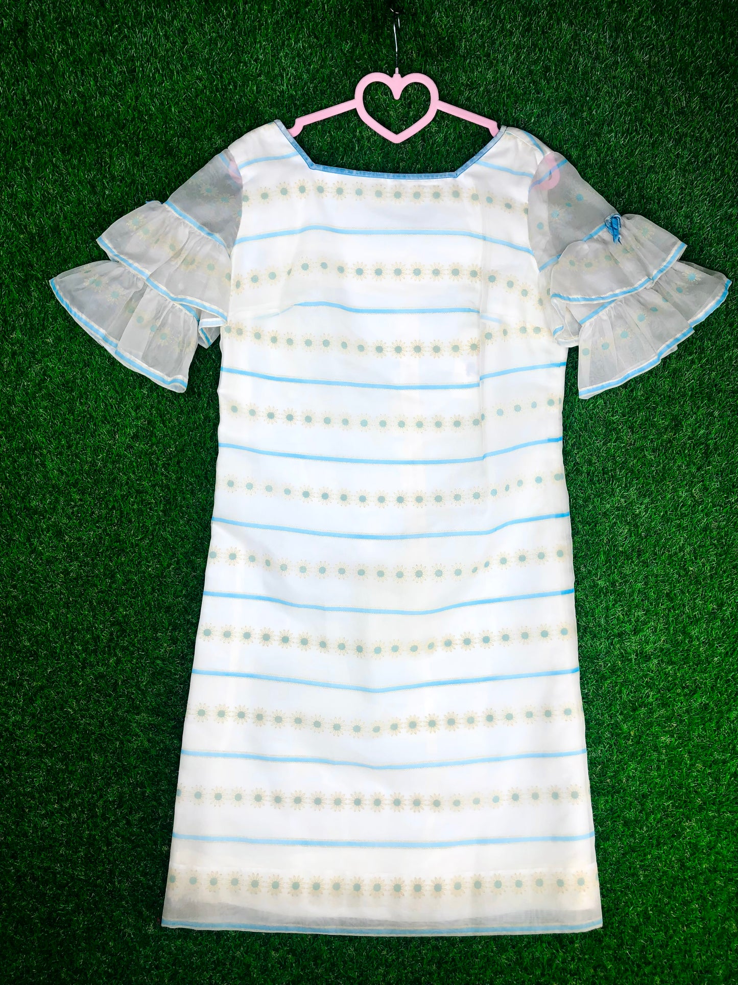 1960's Flower Power Floral Daisy Shift Dress
