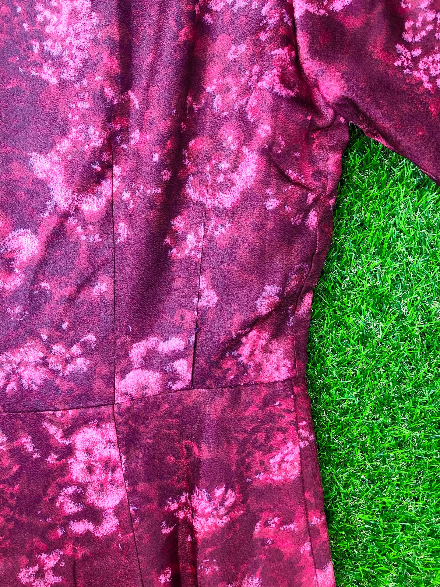 1950's Volup Crimson Wiggle Dress With Matching Belt
