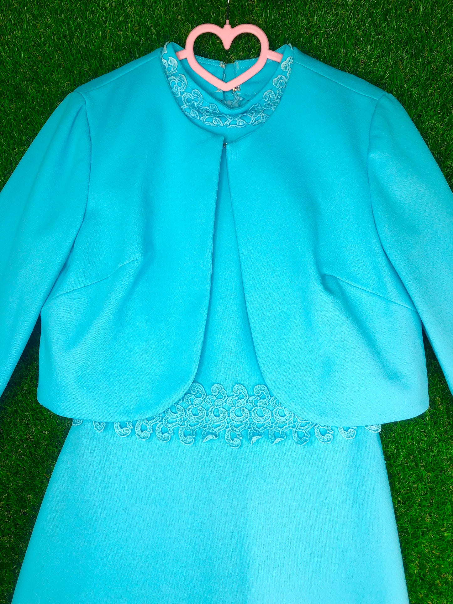 1960's Sky-Blue Dress with Matching Jacket