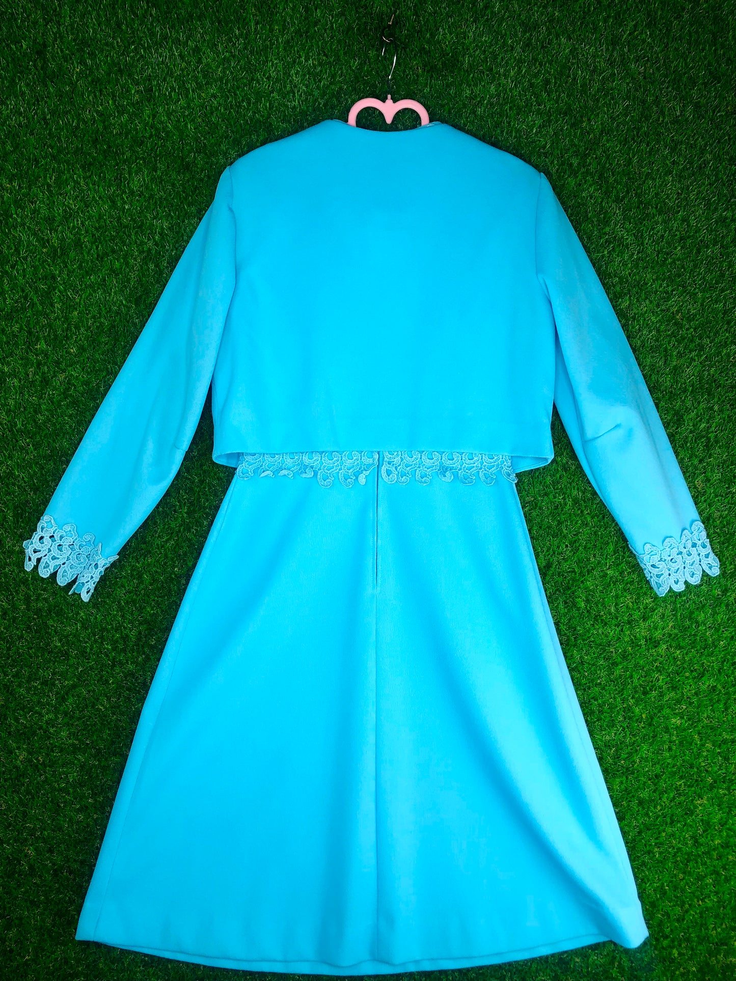 1960's Sky-Blue Dress with Matching Jacket
