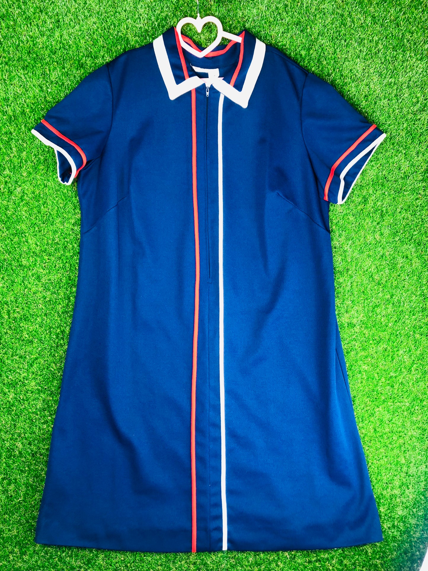 1970's Red White and Blue Volup Sailor Dress