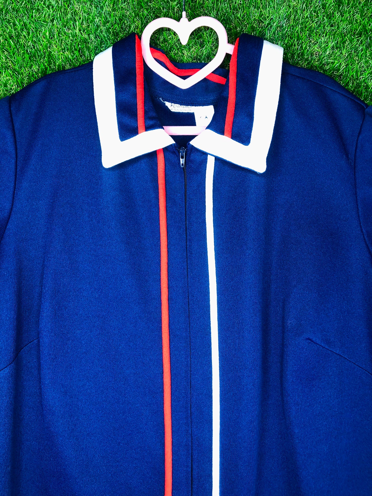 1970's Red White and Blue Volup Sailor Dress