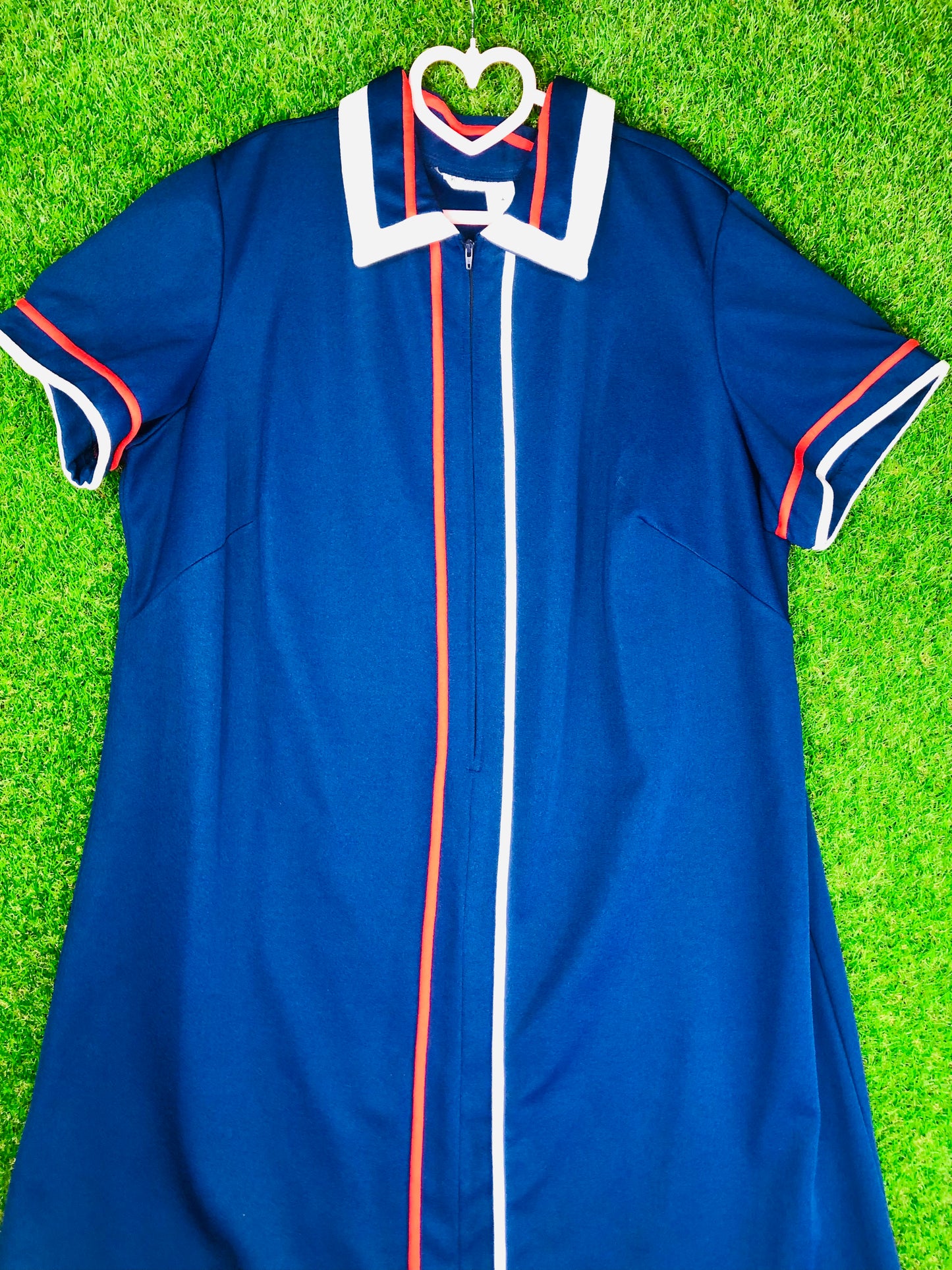1970's Red White and Blue Volup Sailor Dress