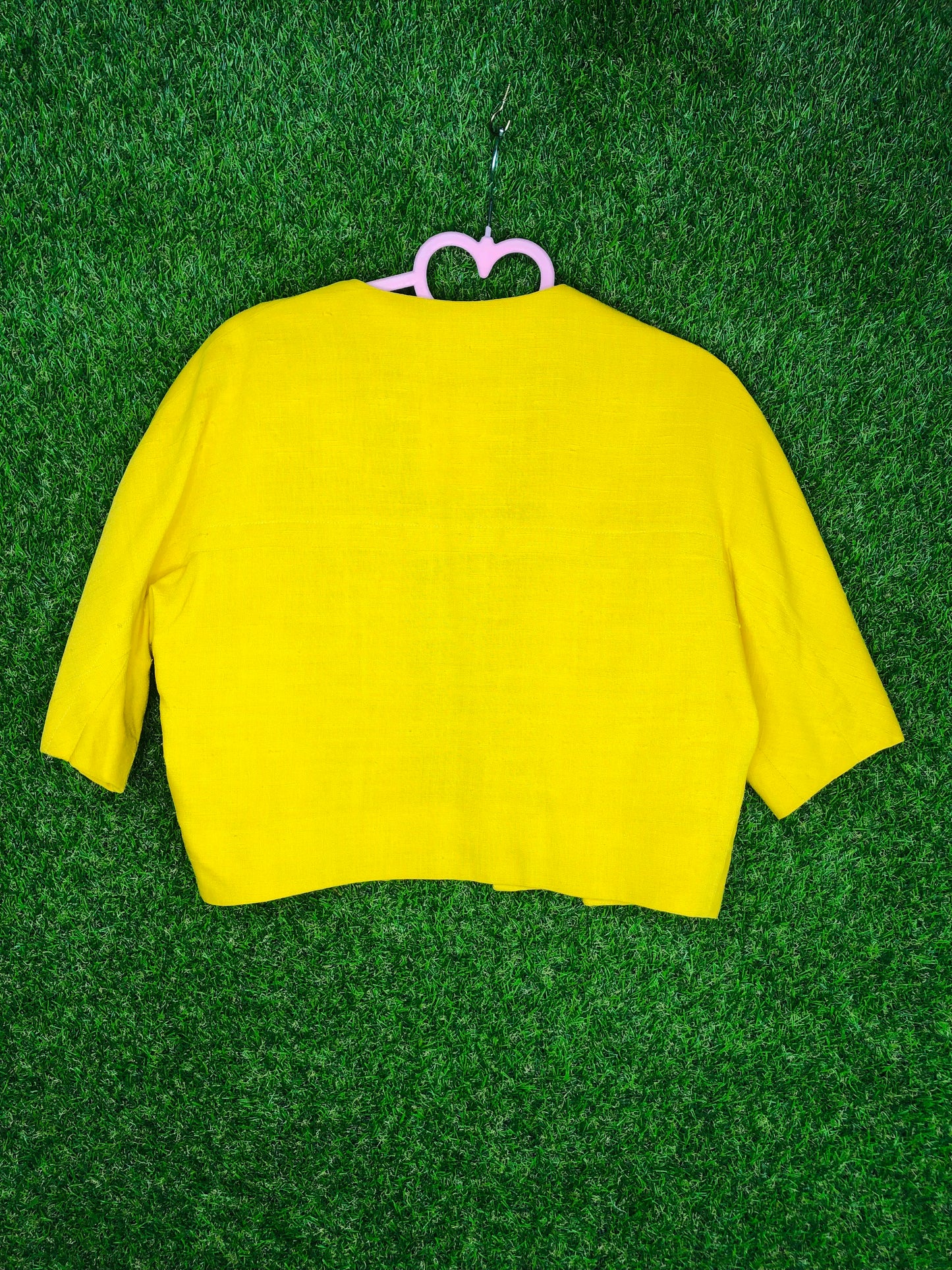 1960's Sunshine Yellow Mod Print Two-Piece Wiggle Dress and Jacket