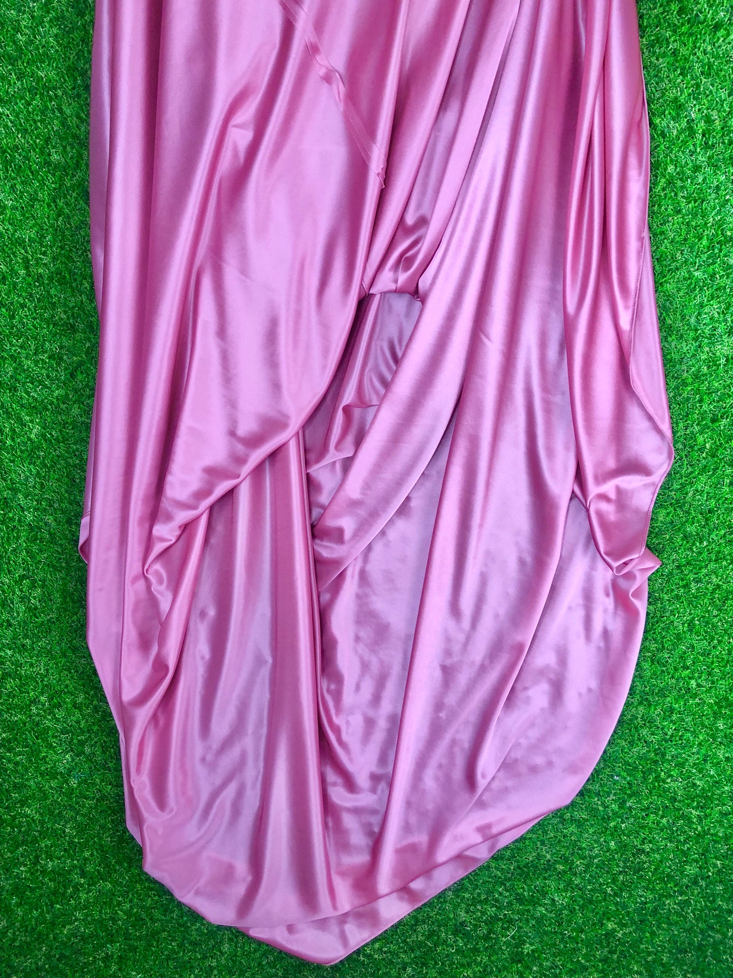1970's Soft Pink Maxi Dress with Lace Details