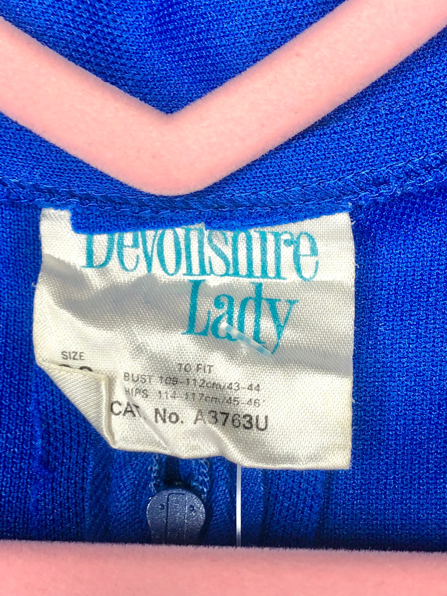 1970's Bright Blue Volup A-Line Dress