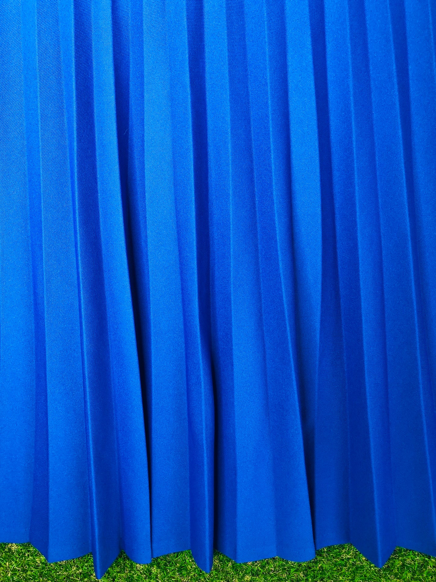1970's Bright Blue Volup A-Line Dress