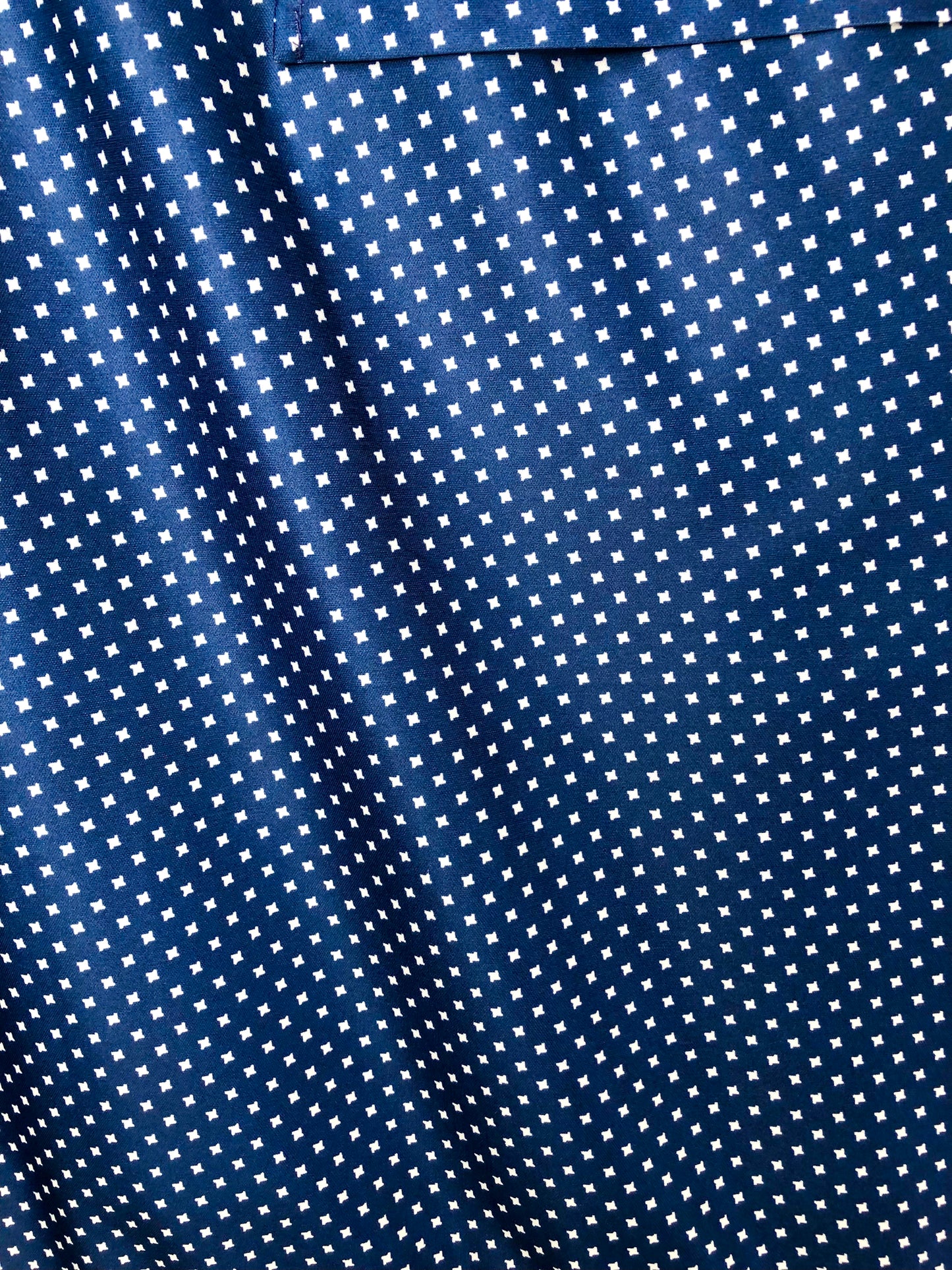 1970's Blue and White Volup Dress With Matching Vest