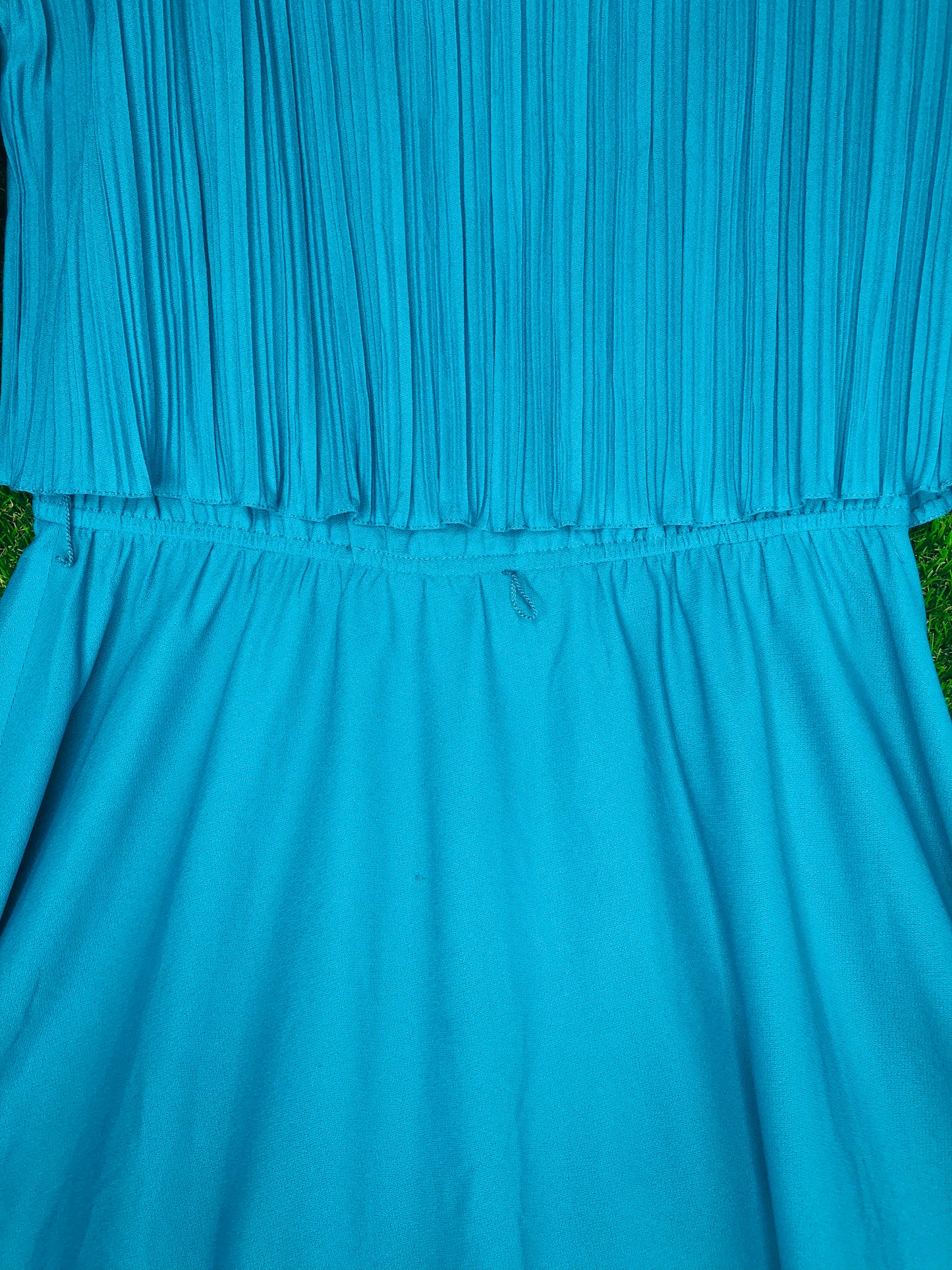 1980's Teal Volup Dress With Elastic Waist