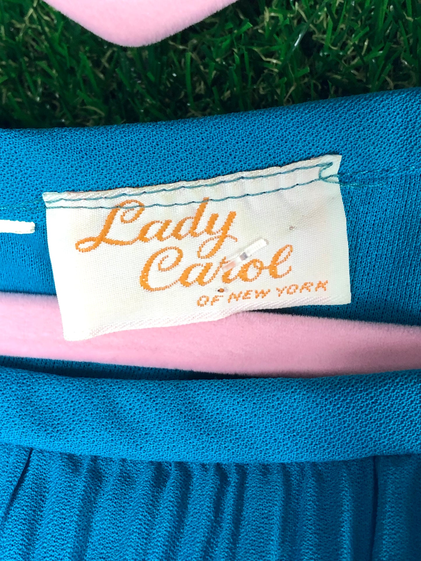 1980's Teal Volup Dress With Elastic Waist