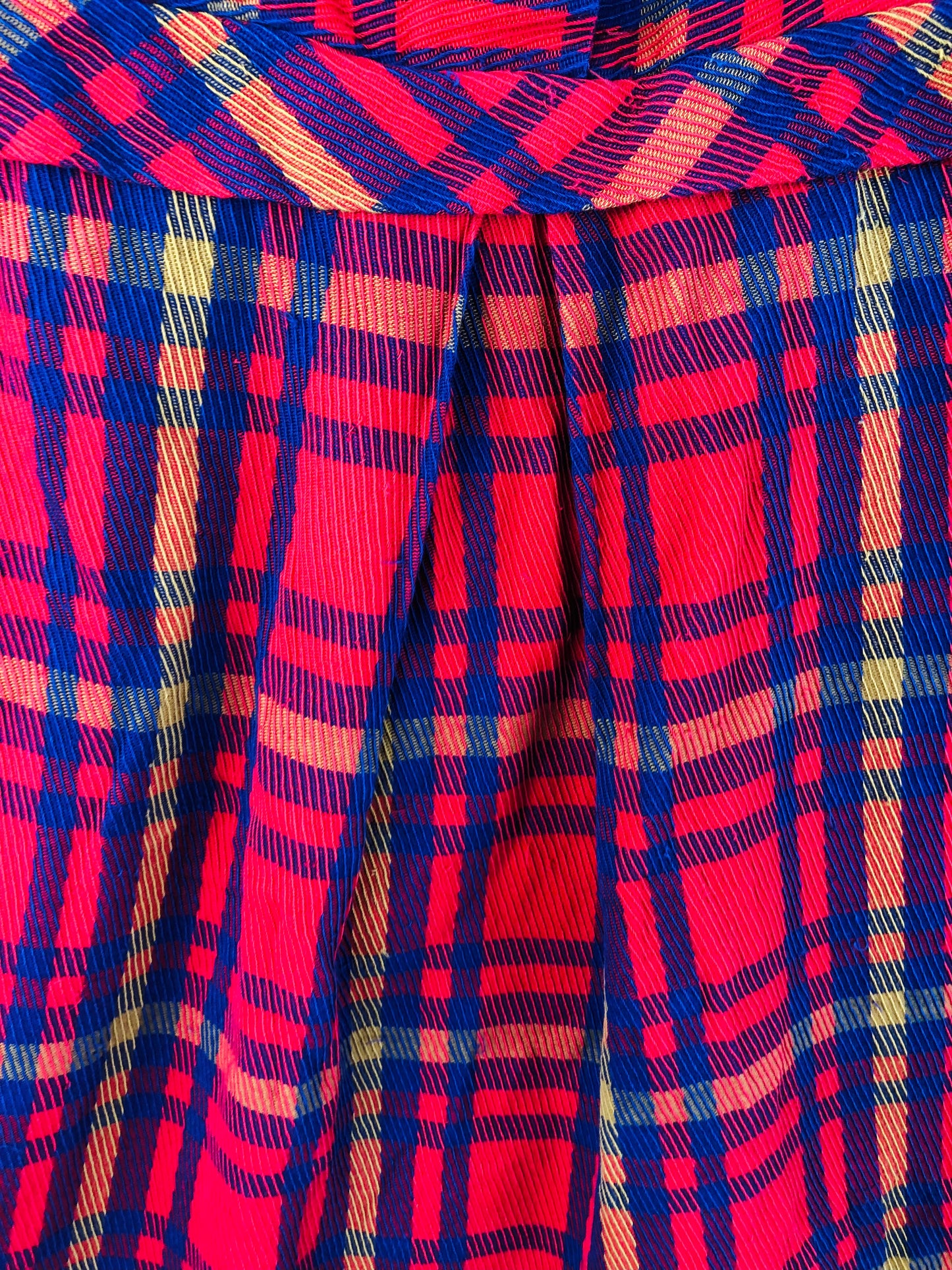 1960's Pleated Mod Schoolgirl Red Plaid Dress