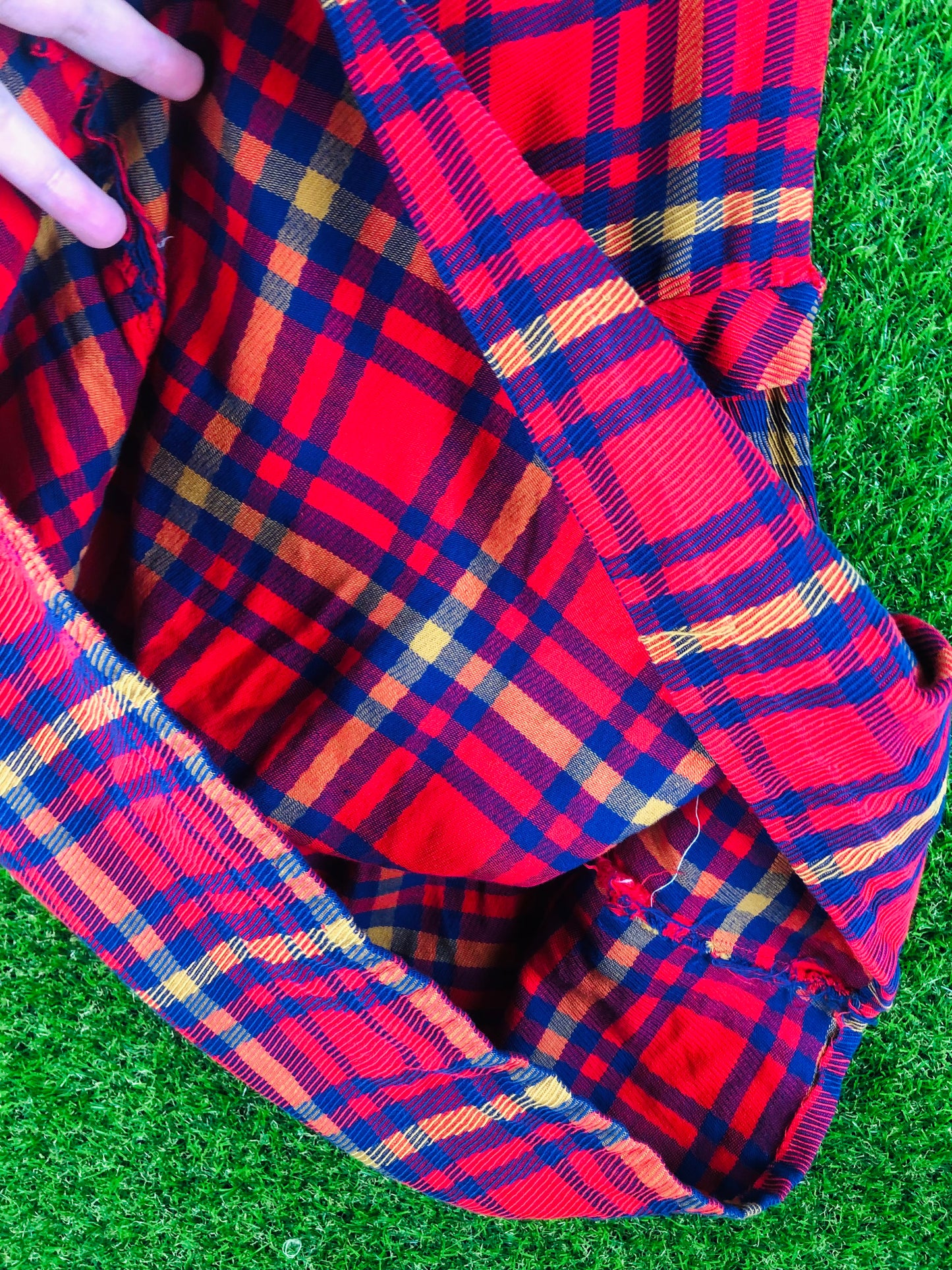 1960's Pleated Mod Schoolgirl Red Plaid Dress