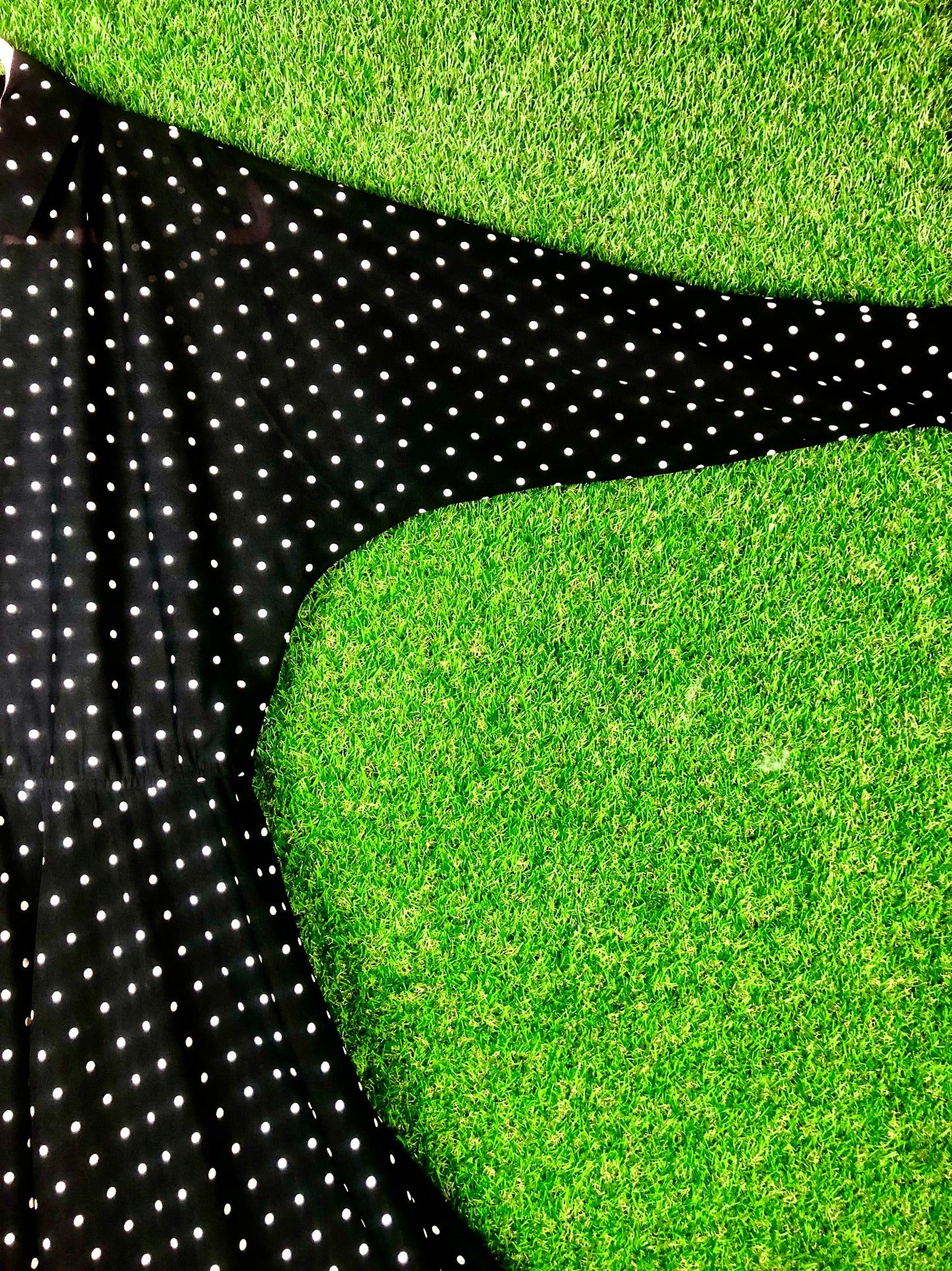 1980's Black and White Volup Polka Dress